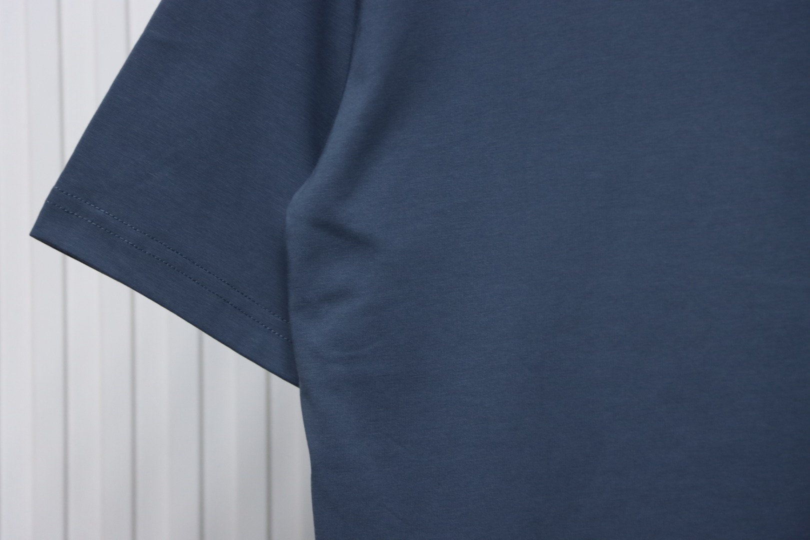 Dior 25ss chest embroidered patch short sleeve blue