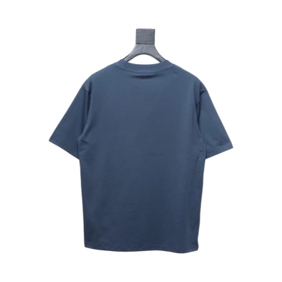 Dior 25ss chest embroidered patch short sleeve blue 02