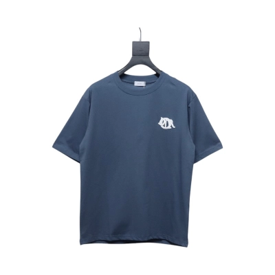 Dior 25ss chest embroidered patch short sleeve blue 01
