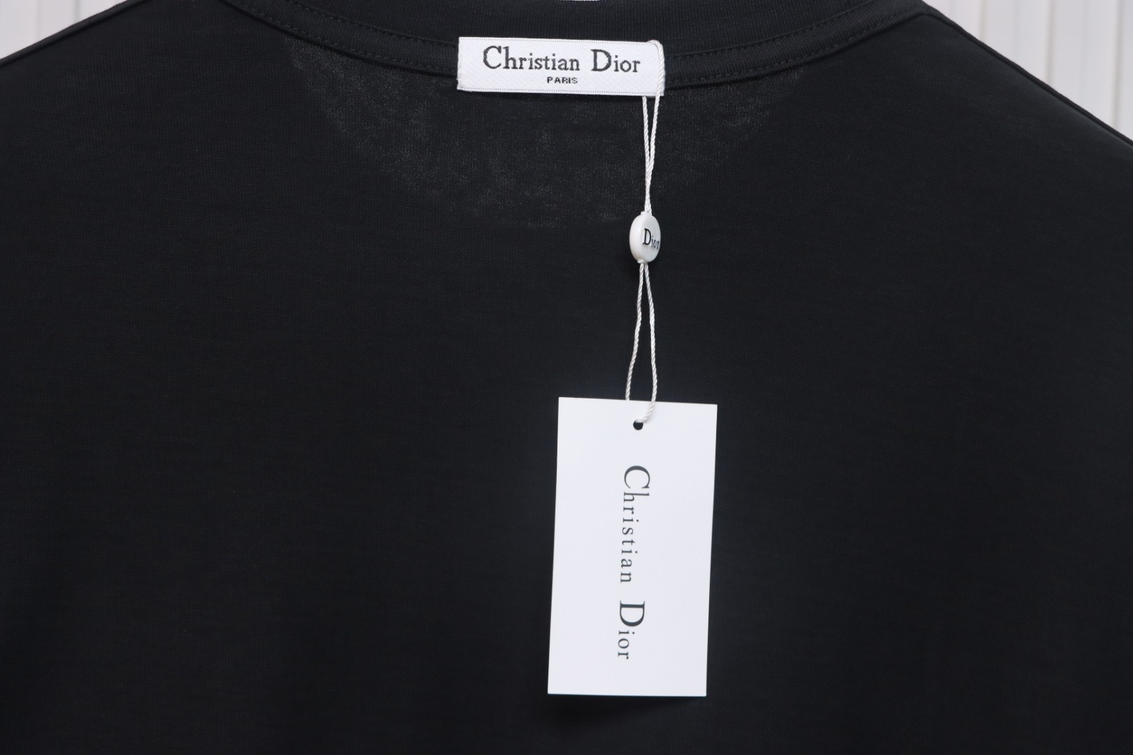 Dior 25ss hand-painted letter print short sleeve black