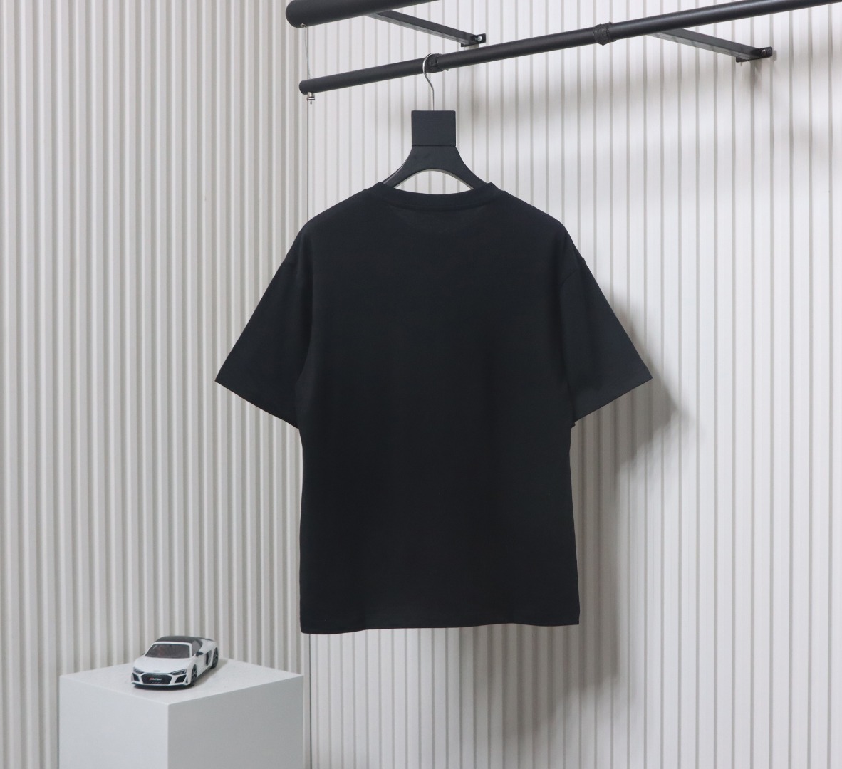 Dior 25ss hand-painted letter print short sleeve black