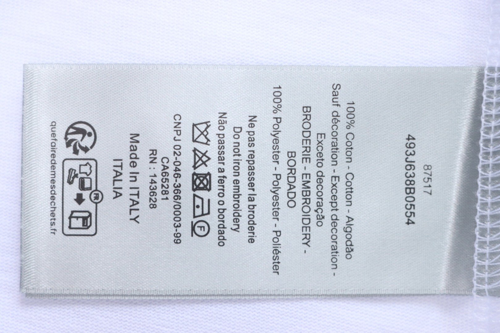 Dior 25ss Ski Collection Embroidered Logo Short Sleeve White