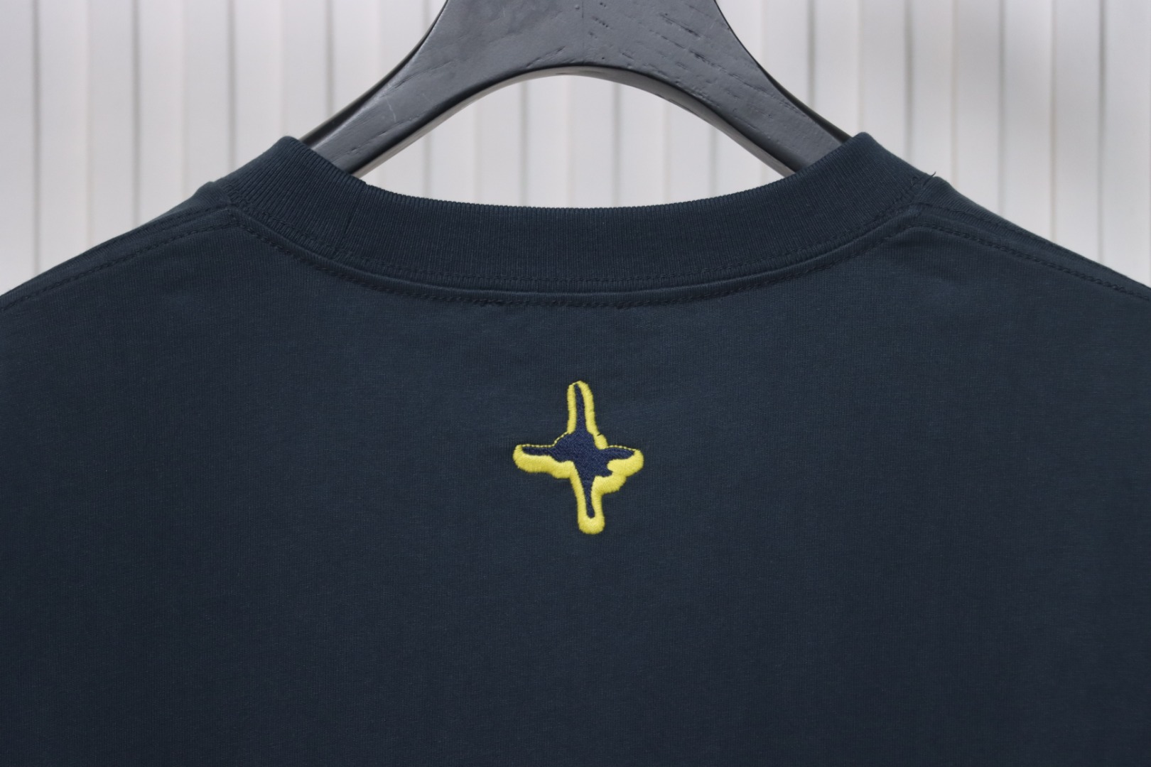 Dior 25ss ski series embroidered logo short sleeve navy blue