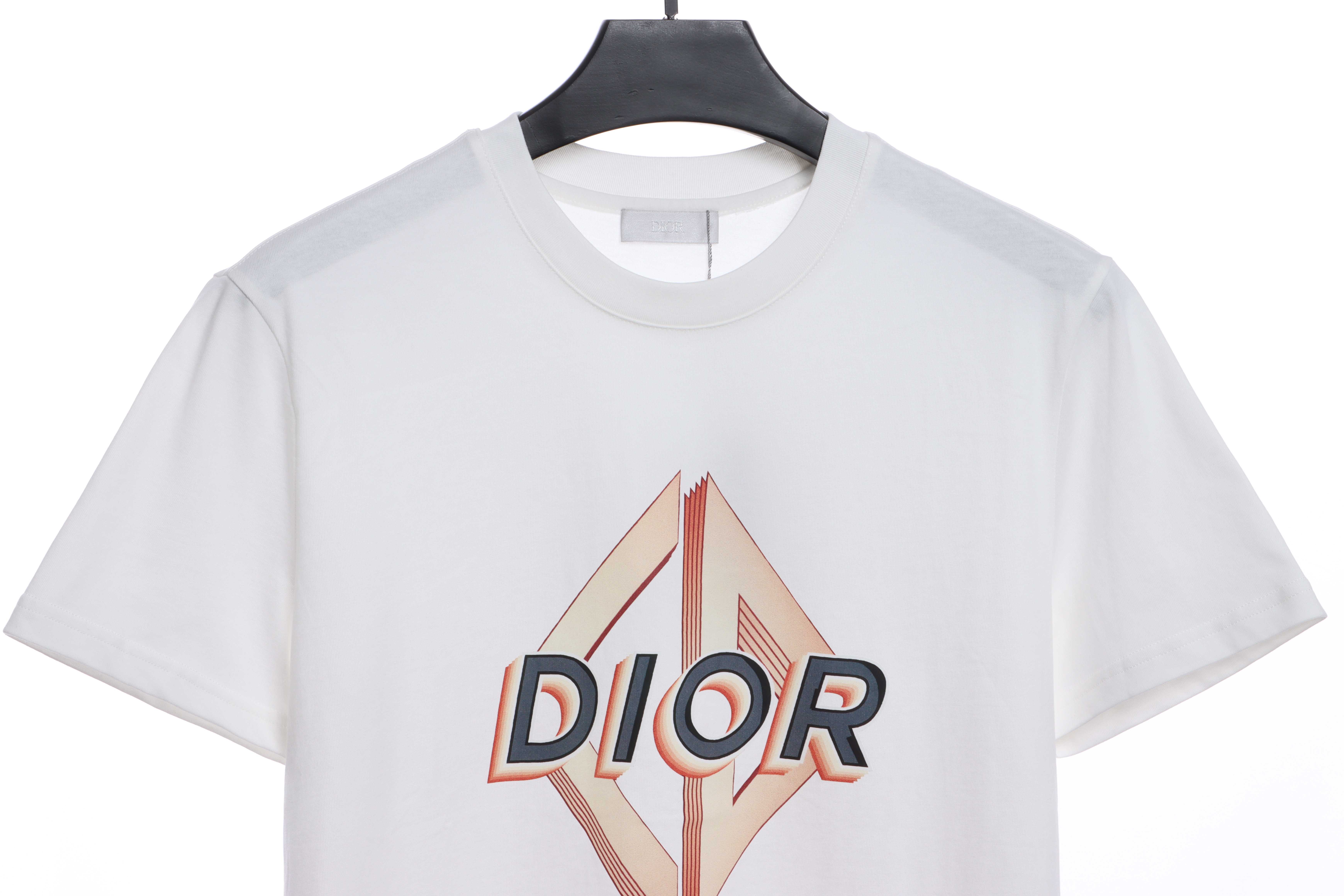 Dior 3D CD Printed Short Sleeve White
