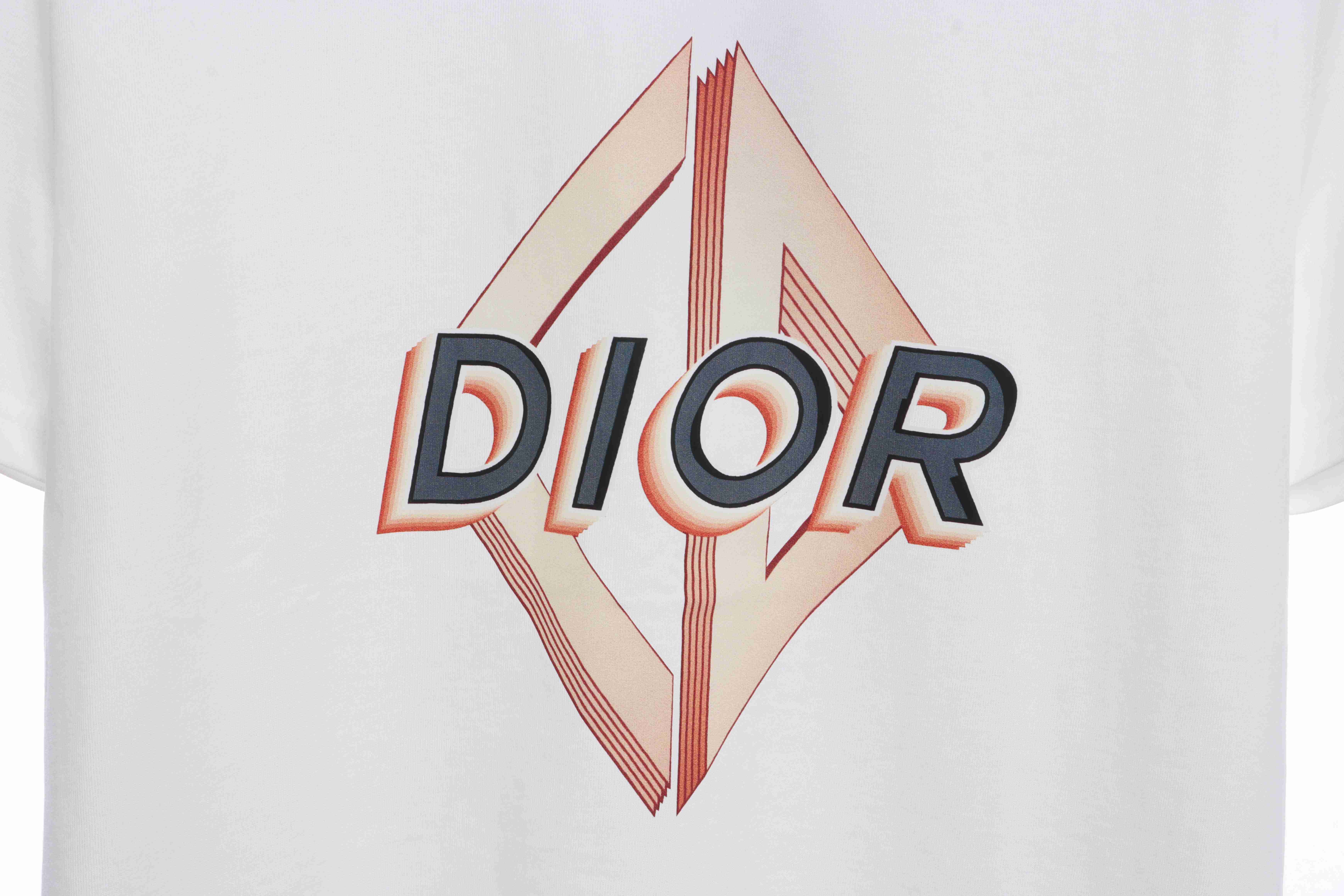 Dior 3D CD Printed Short Sleeve White