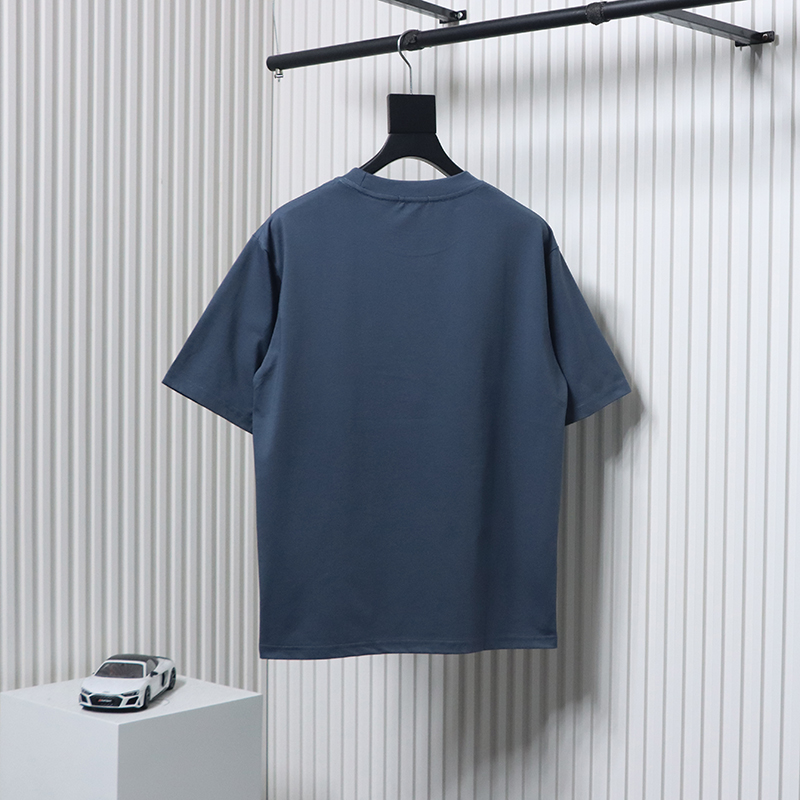 Dior And Hylton Nel joint slogan embroidered short-sleeved T-shirt Blue