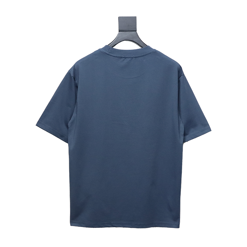 Dior And Hylton Nel joint slogan embroidered short-sleeved T-shirt Blue