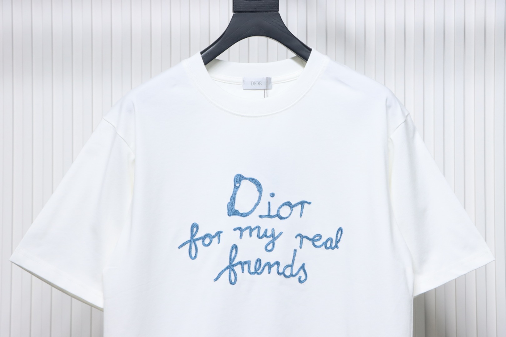Dior And Hylton Nel joint slogan embroidered short-sleeved T-shirt white