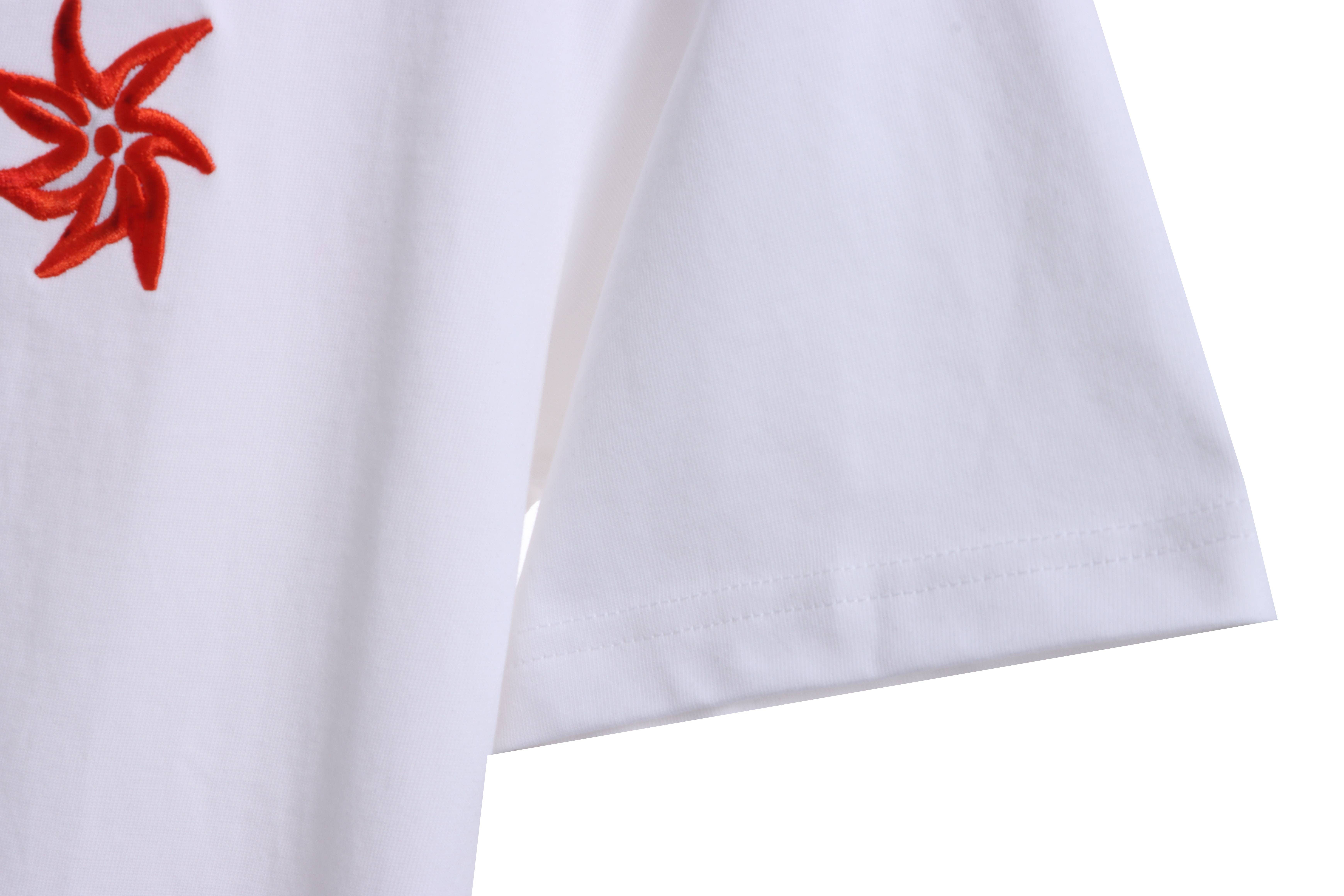 Dior Art Embroidered Letters Short Sleeve White