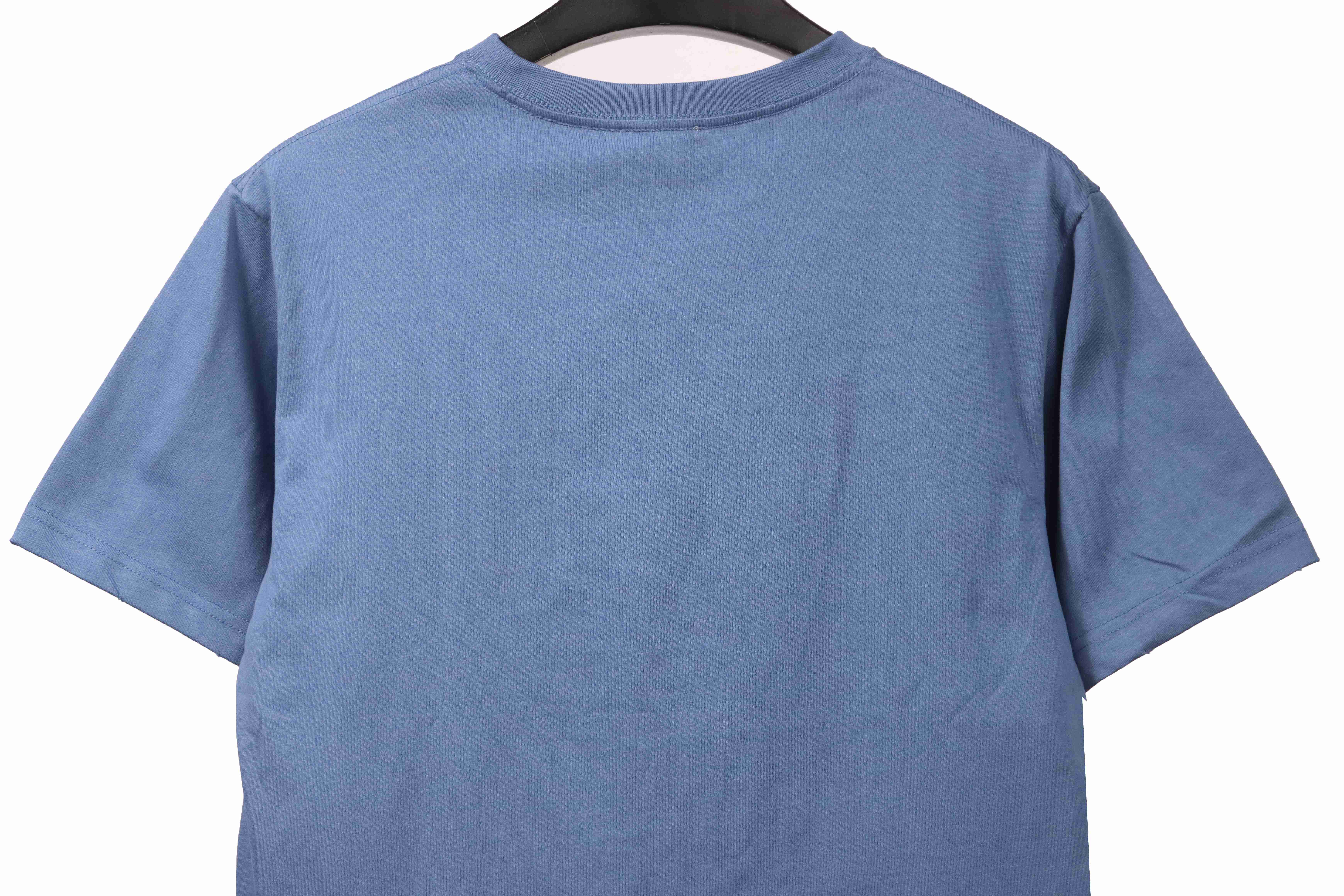 Dior Basic Letter Print Short Sleeve Blue