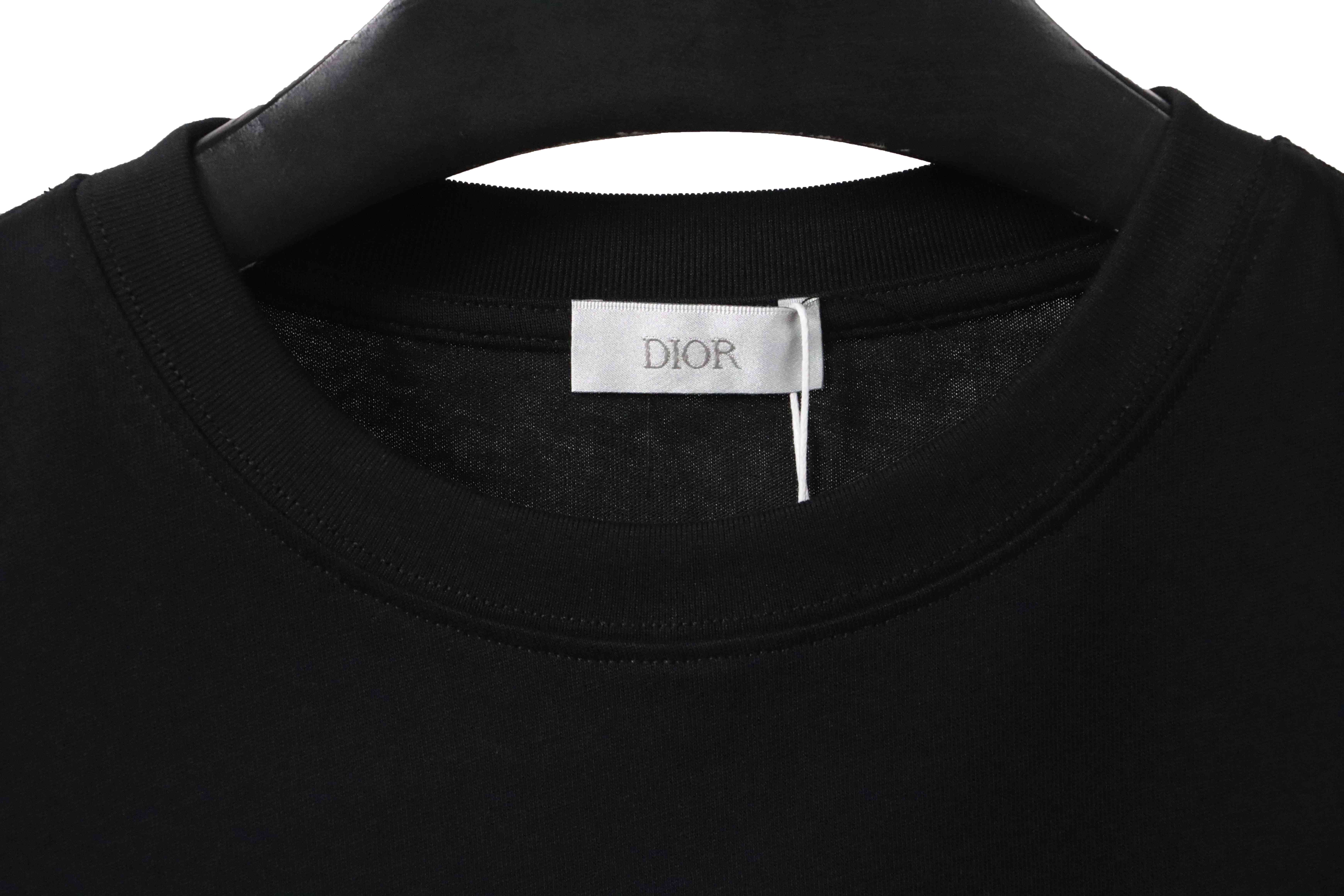 Dior Bee Embroidered Short Sleeve Black