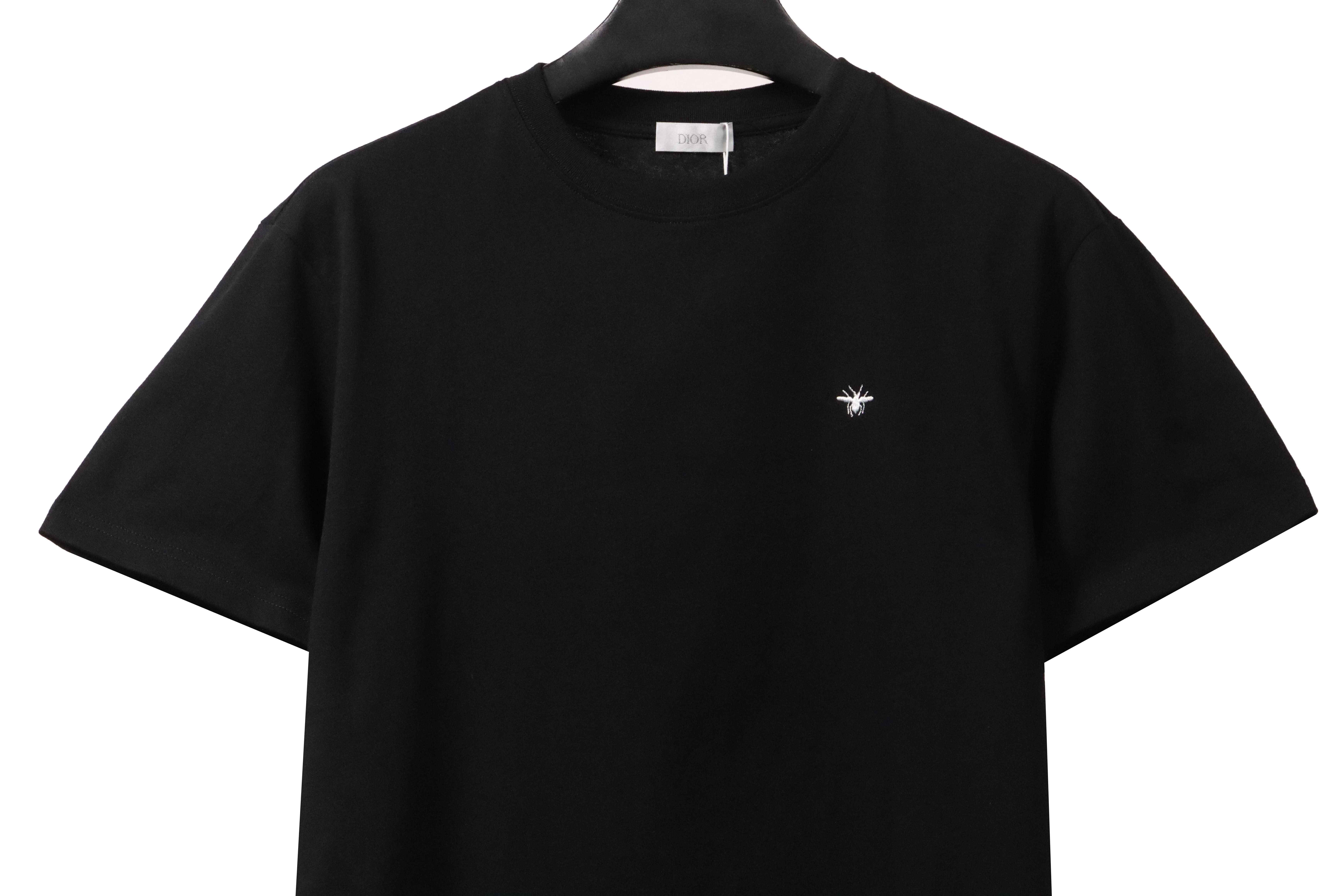 Dior Bee Embroidered Short Sleeve Black