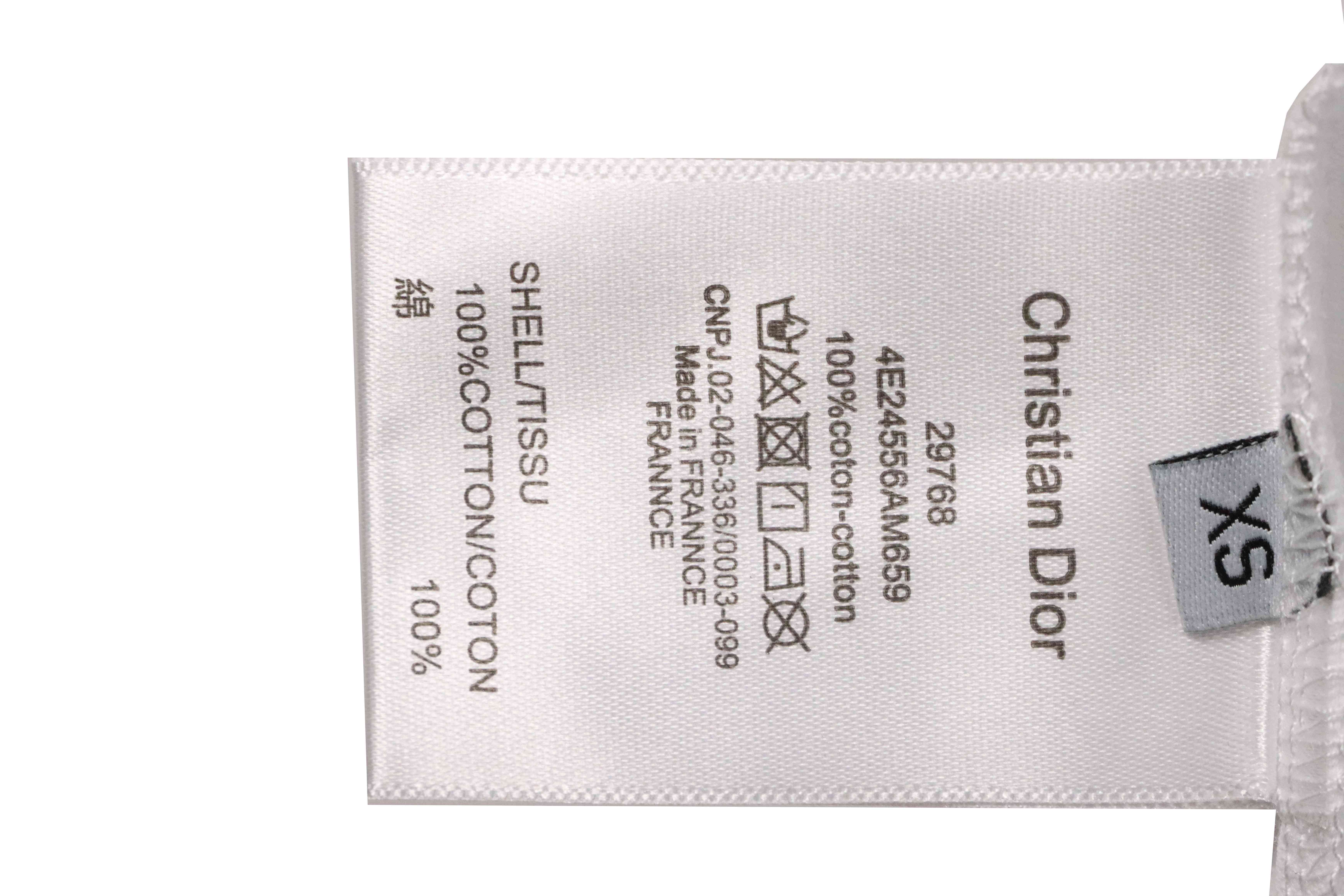 Dior Bee Embroidered Short Sleeve White