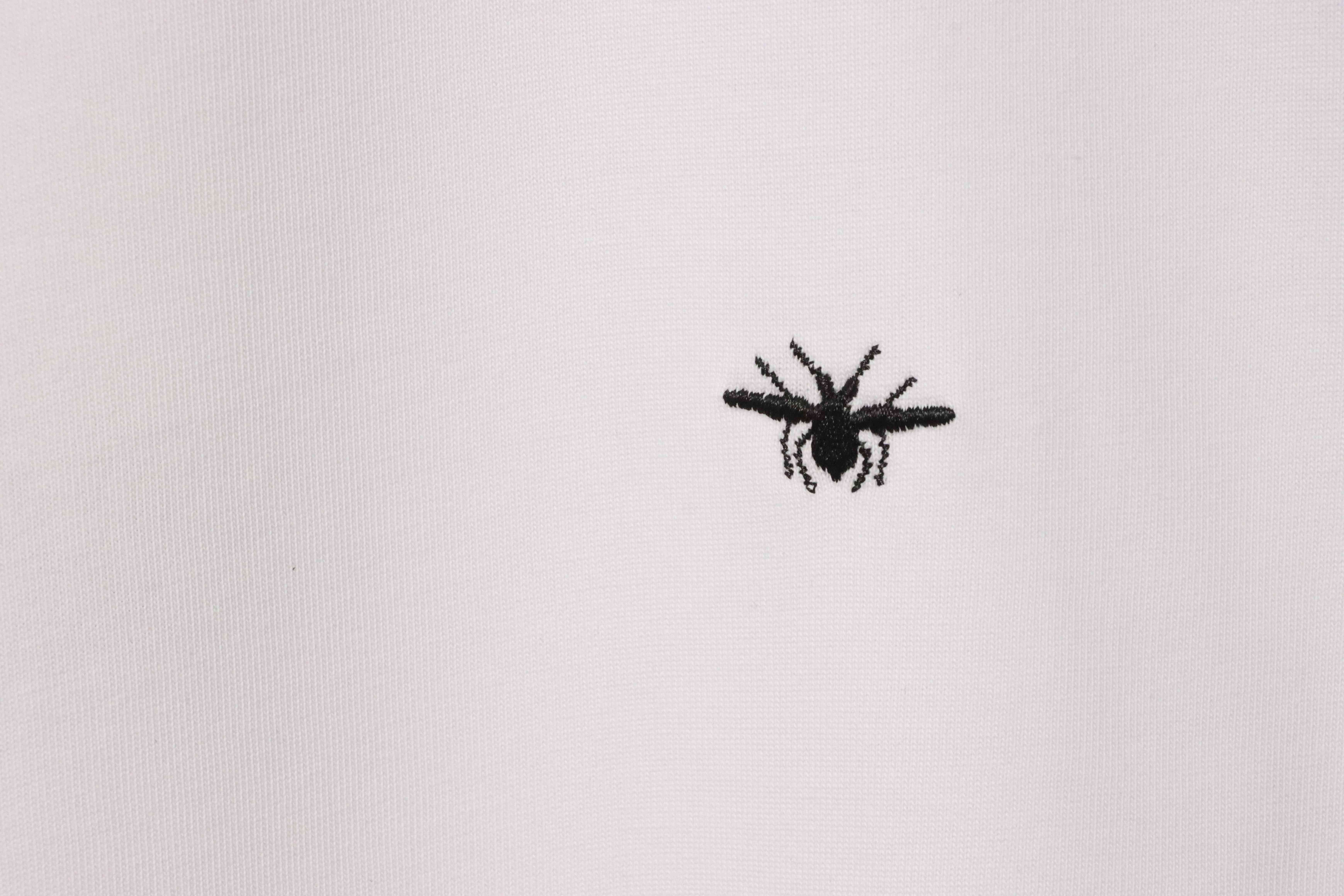 Dior Bee Embroidered Short Sleeve White