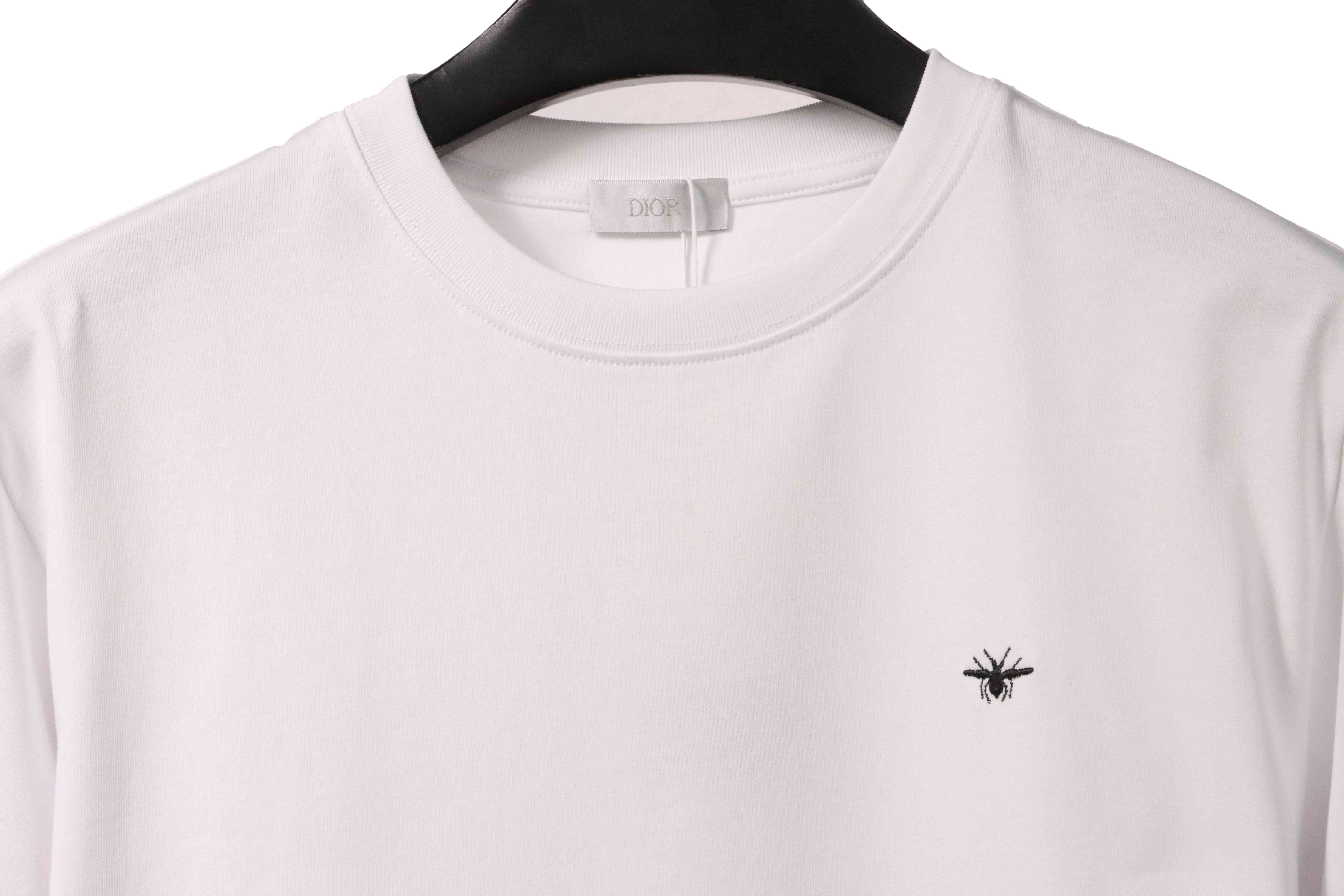 Dior Bee Embroidered Short Sleeve White