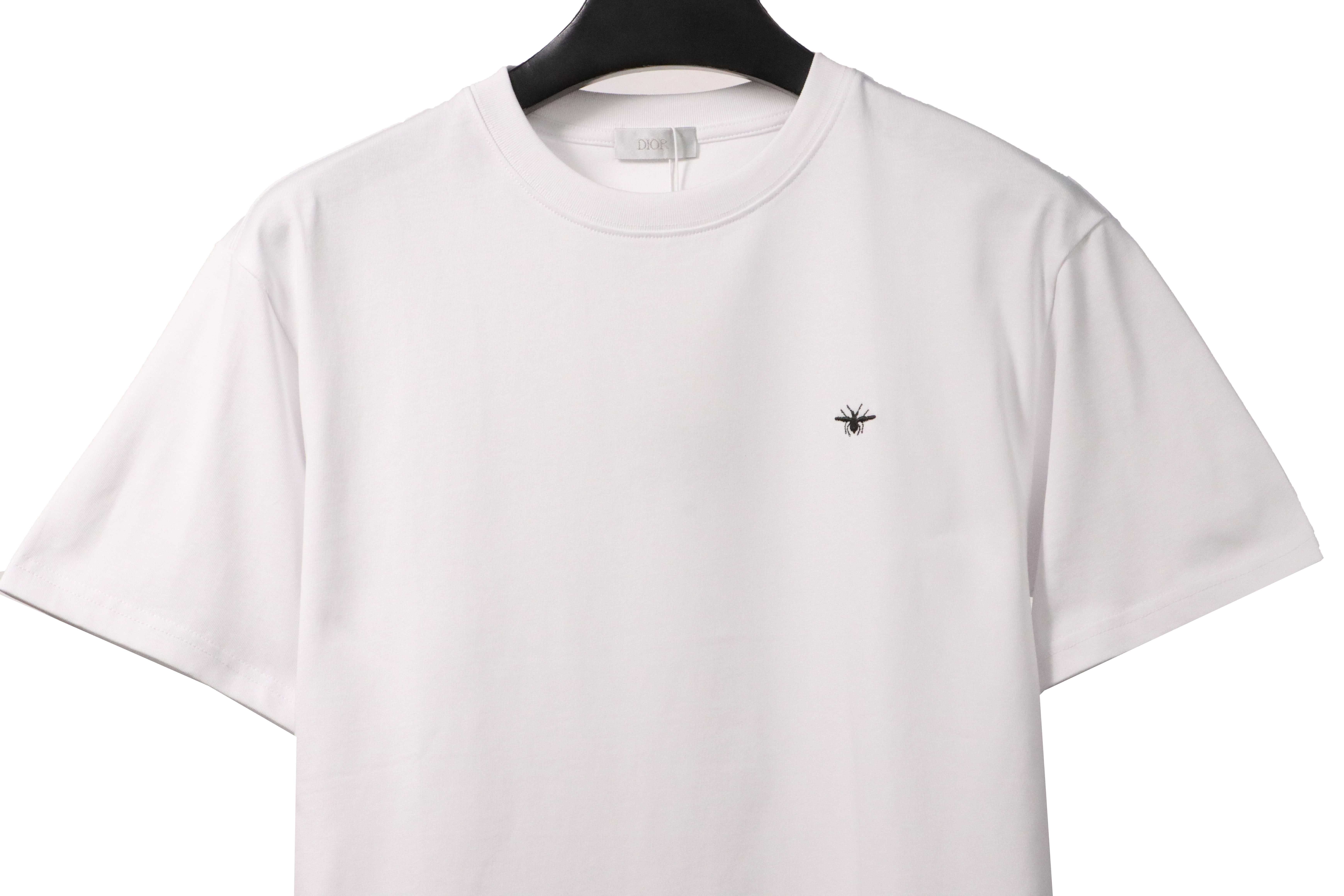Dior Bee Embroidered Short Sleeve White
