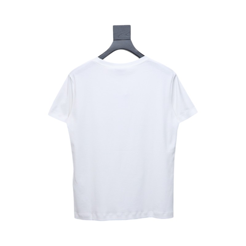 Dior butterfly print short sleeve T-shirt white