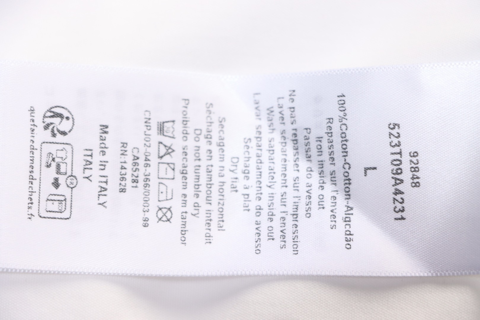 Dior butterfly print short sleeve T-shirt white