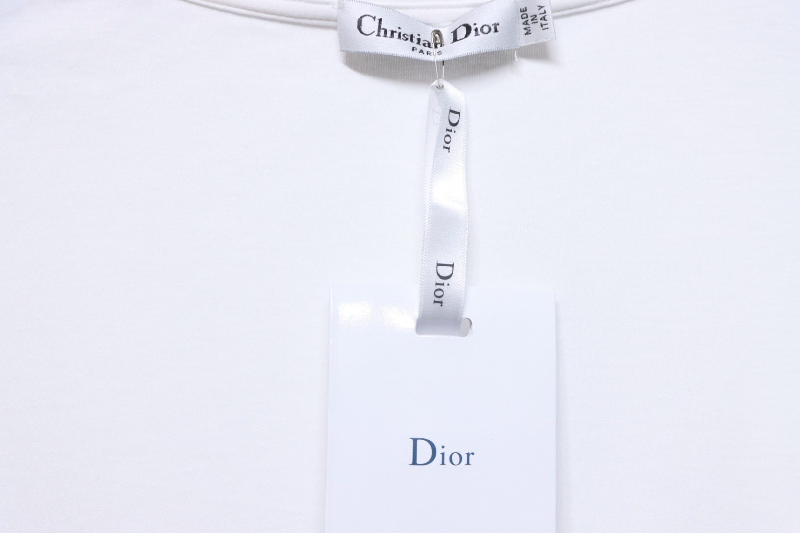 Dior butterfly print short sleeve T-shirt white