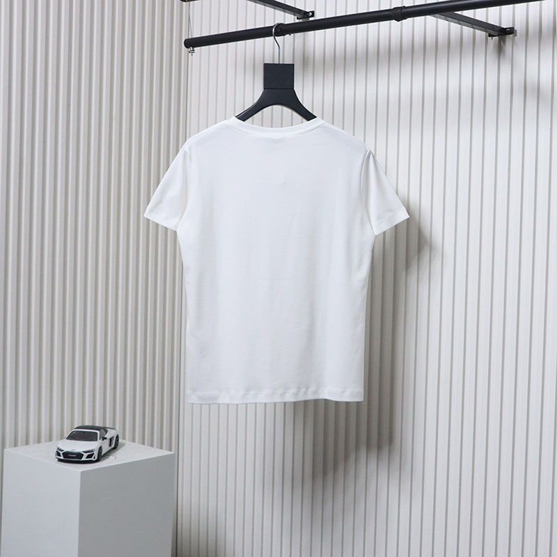 Dior butterfly print short sleeve T-shirt white