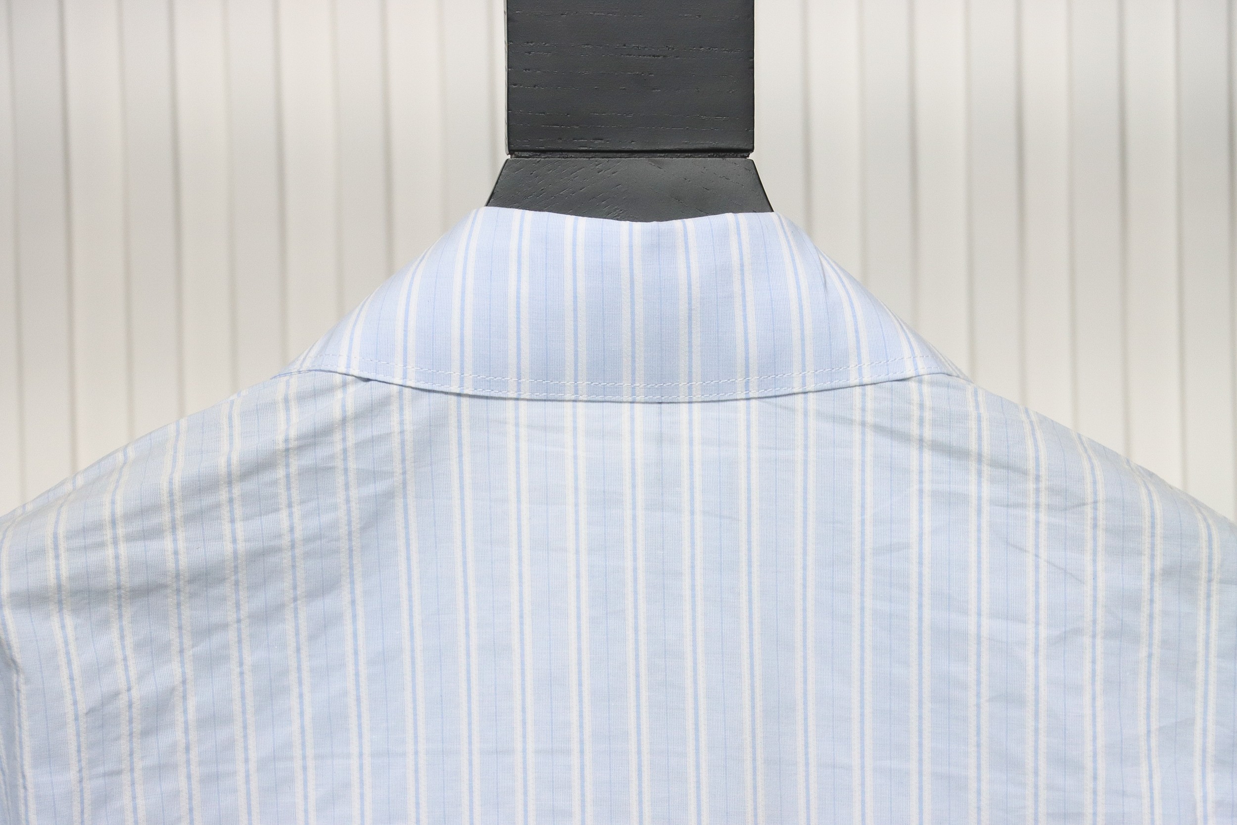 Dior cd half zip pullover short sleeve shirt light blue