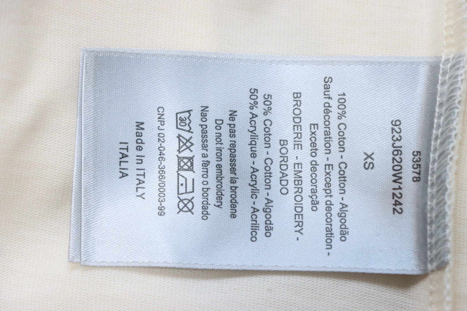 Dior CD x STONE ISLAND joint embroidered letter compass short-sleeved T-shirt