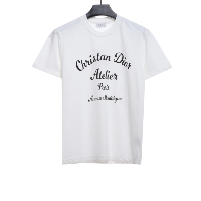 Dior classic letter logo short sleeve white 01