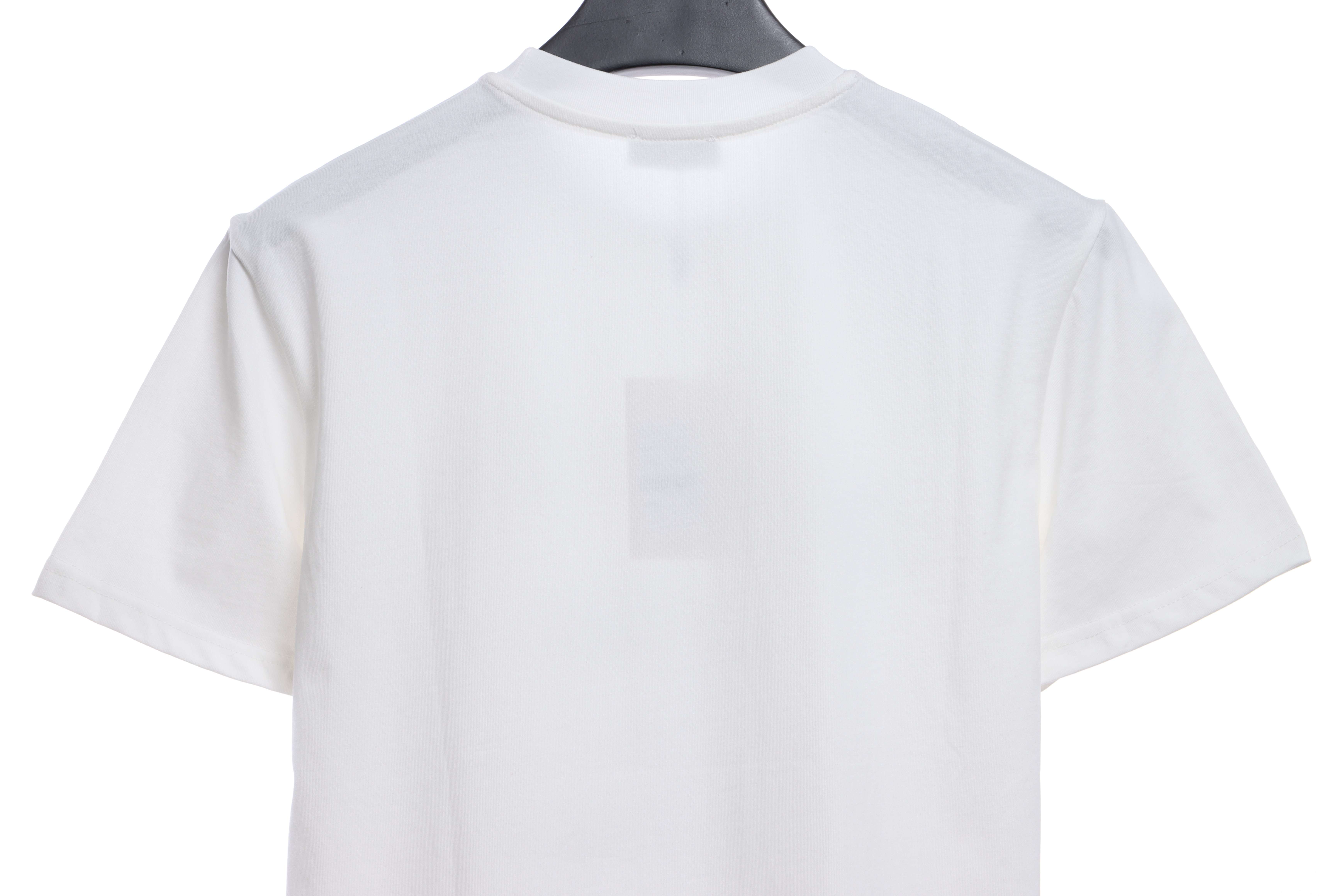 Dior classic letter logo short sleeve white