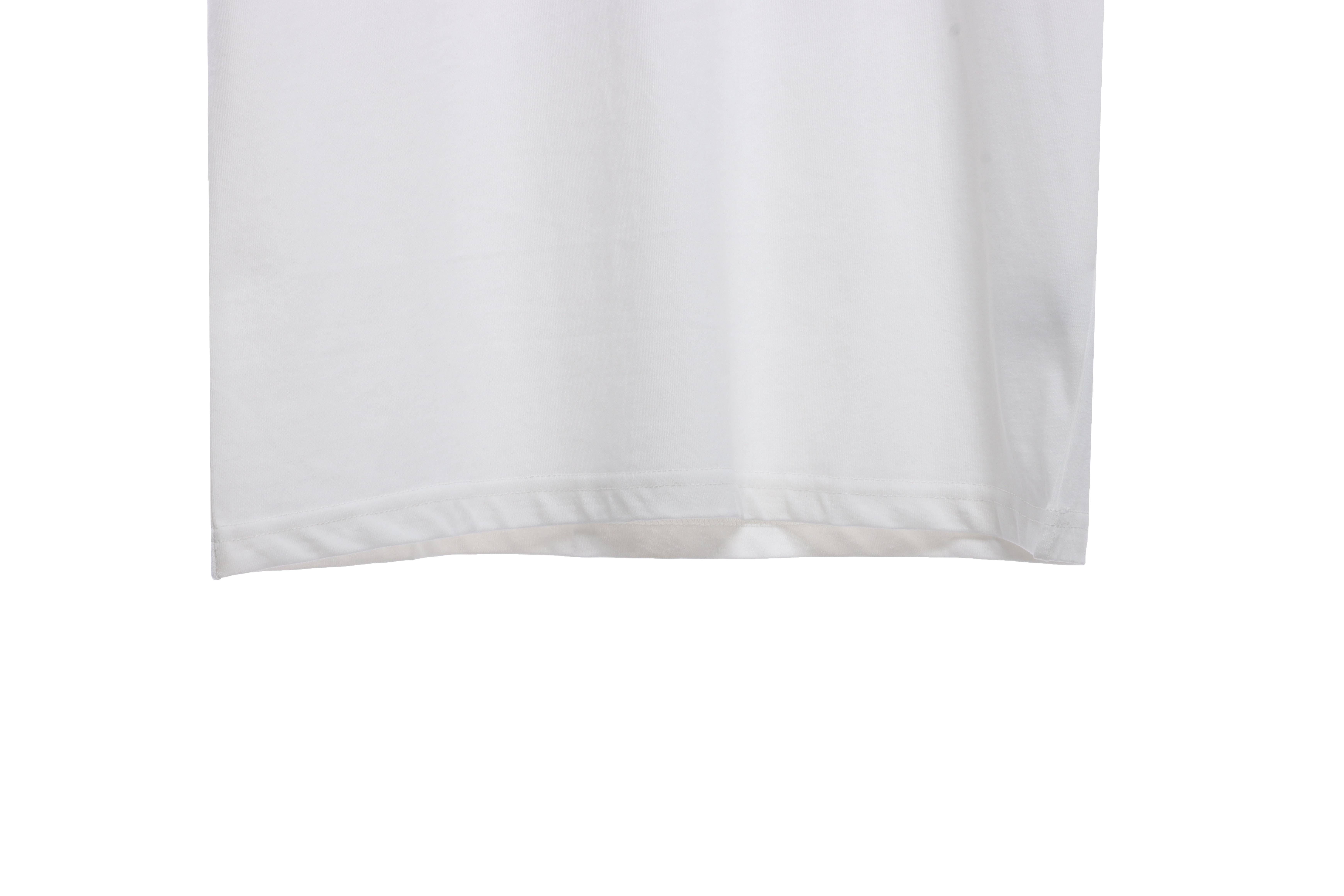 Dior classic letter logo short sleeve white