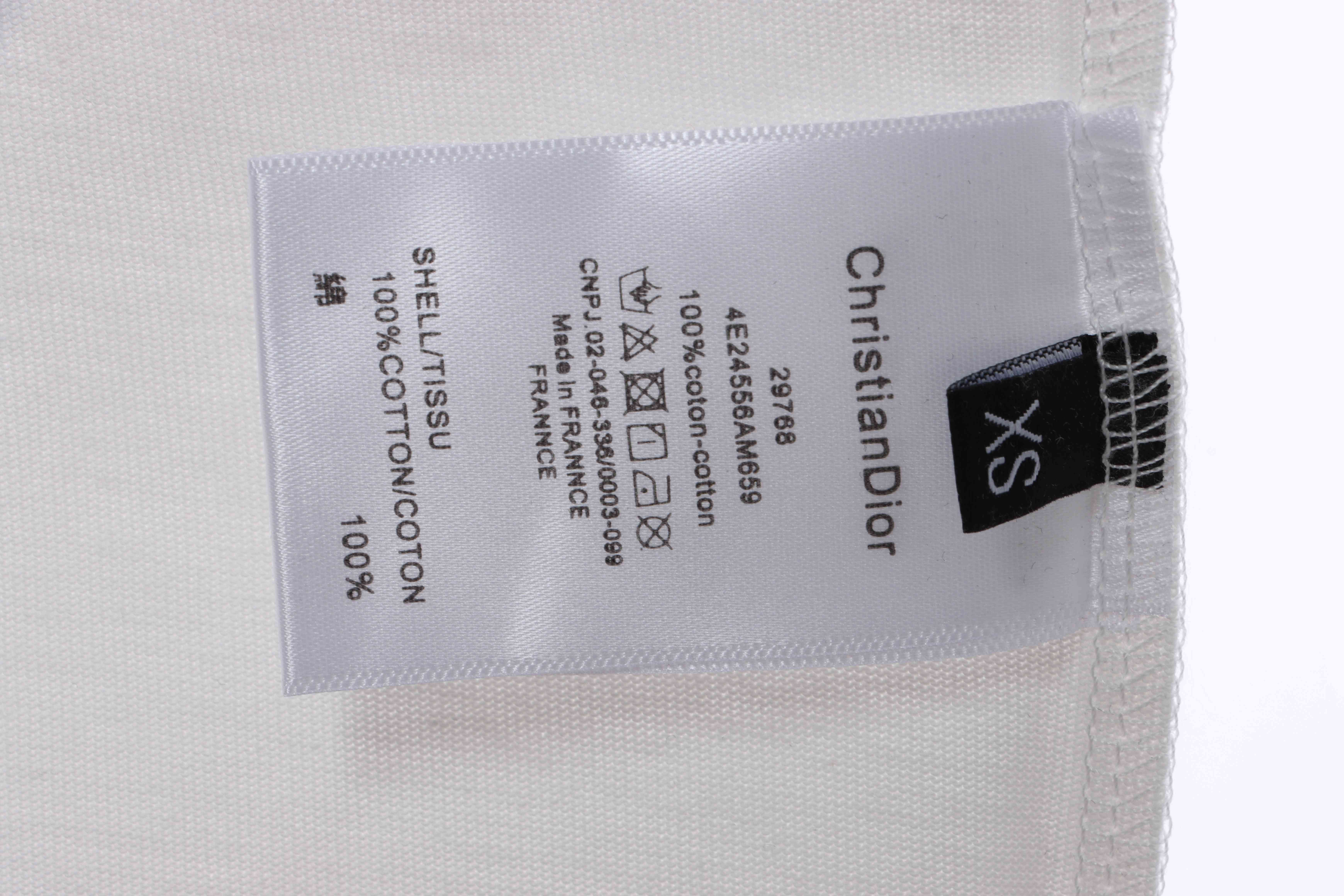 Dior classic letter logo short sleeve white