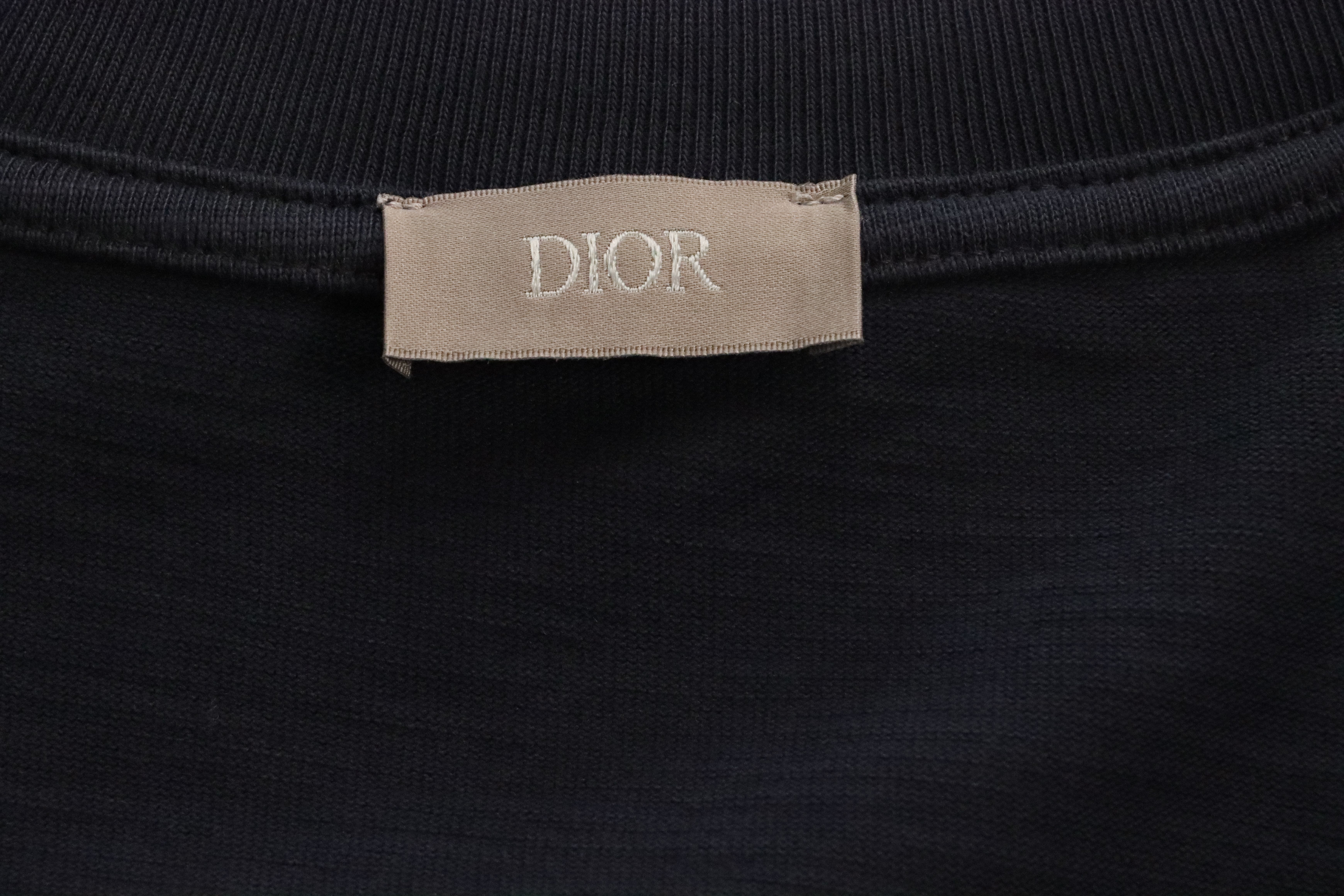 Dior Dinosaur Pocket Embroidered Short Sleeve Blue