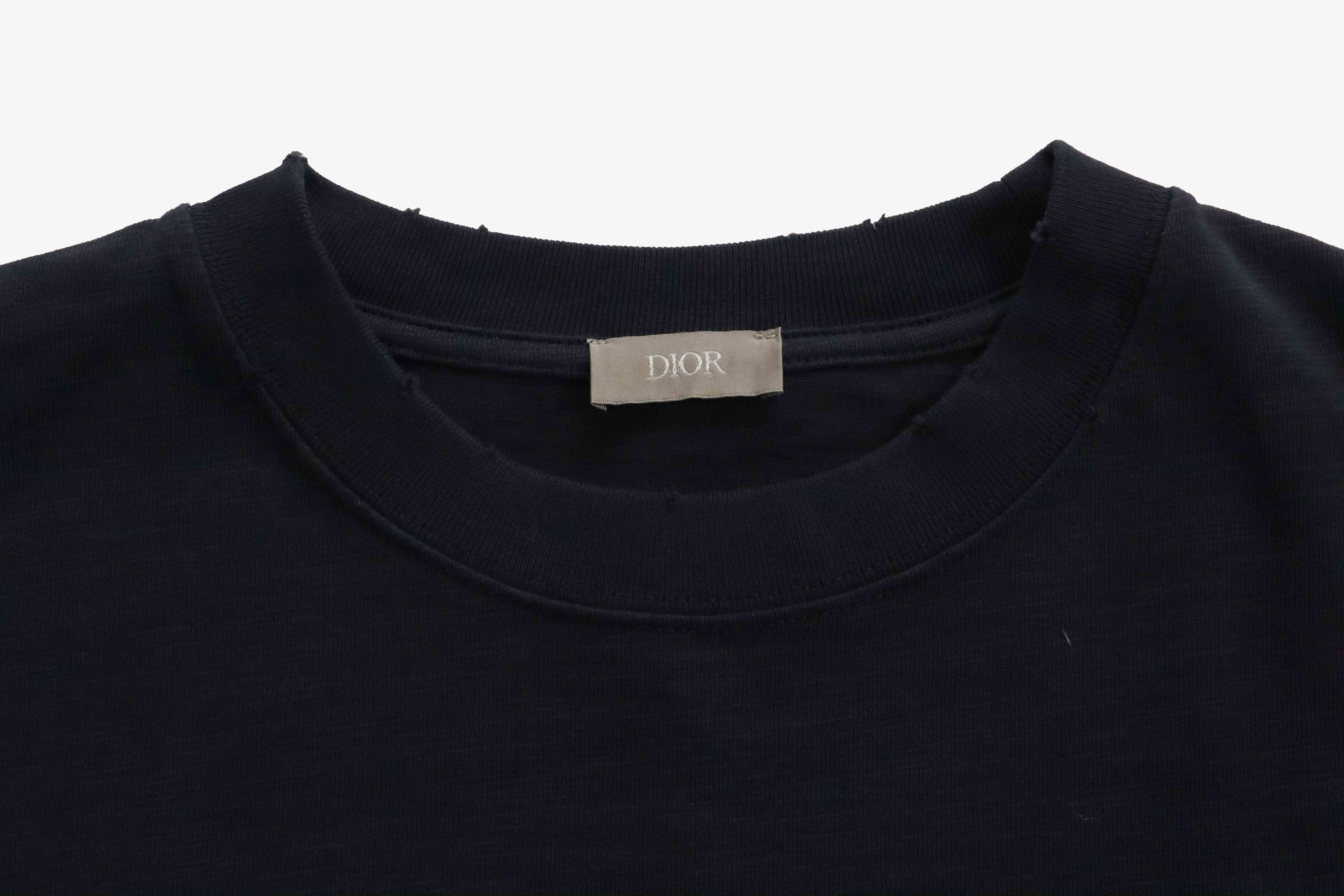 Dior Dinosaur Pocket Embroidered Short Sleeve Blue