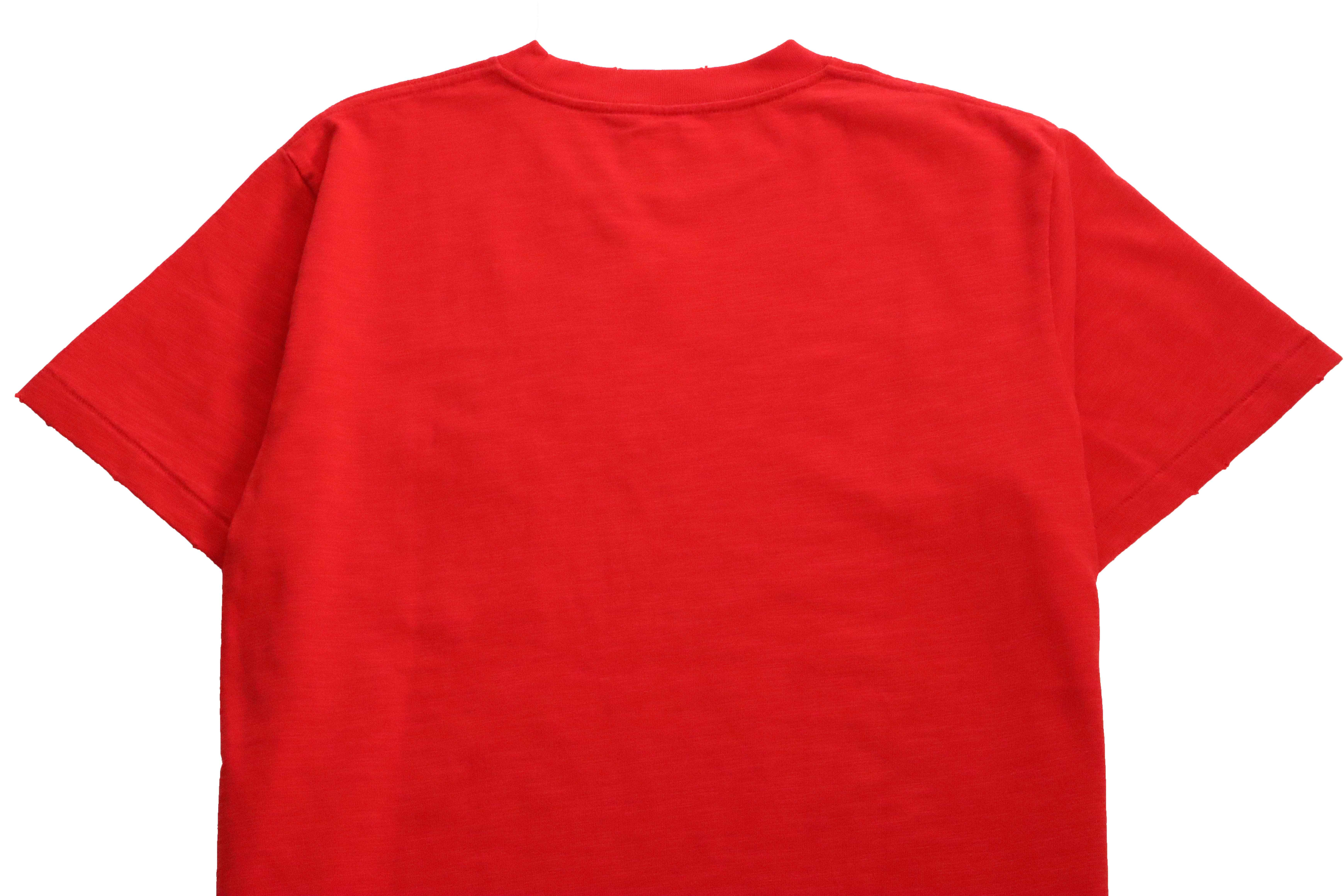 Dior Dinosaur Pocket Embroidered Short Sleeve Red