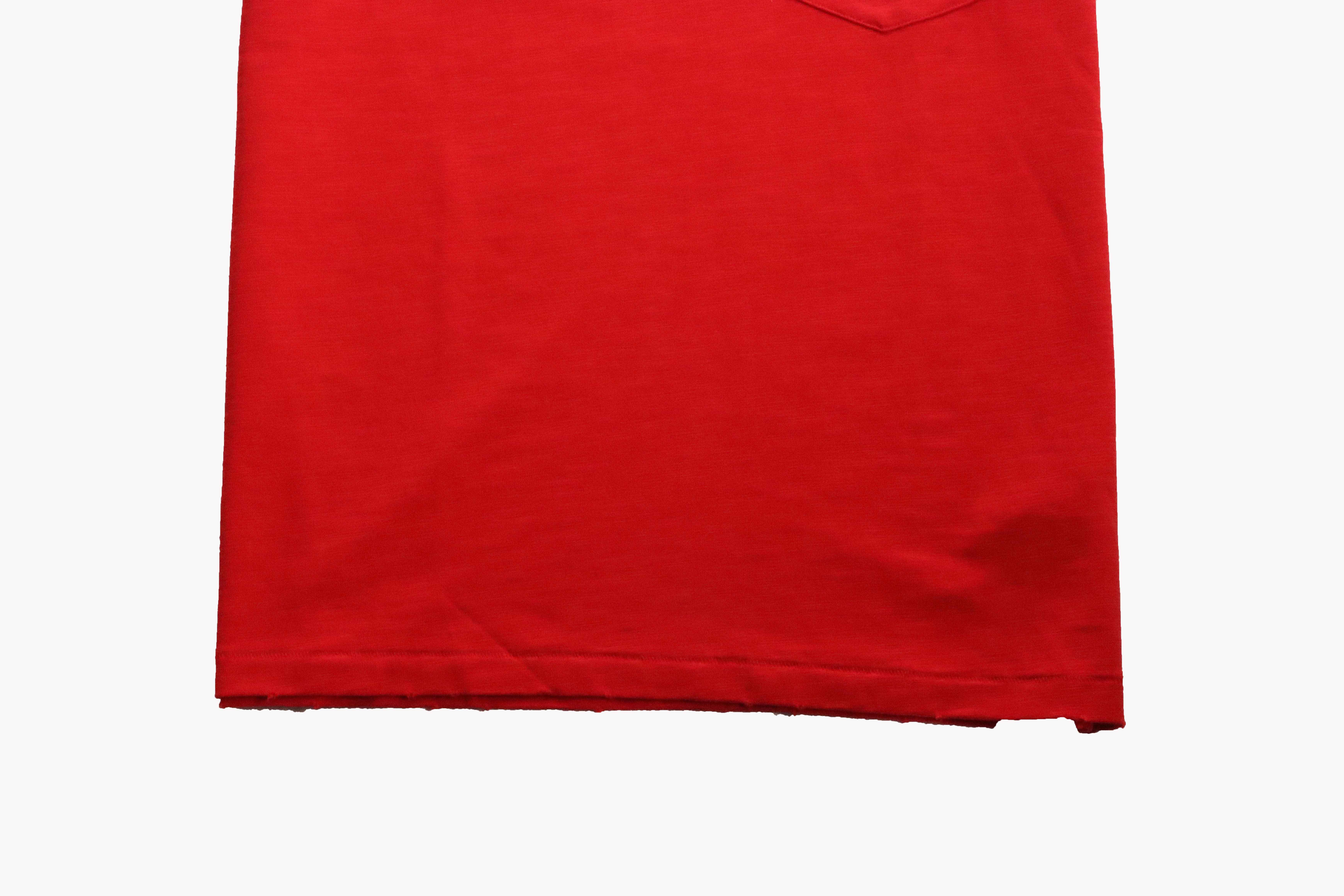 Dior Dinosaur Pocket Embroidered Short Sleeve Red