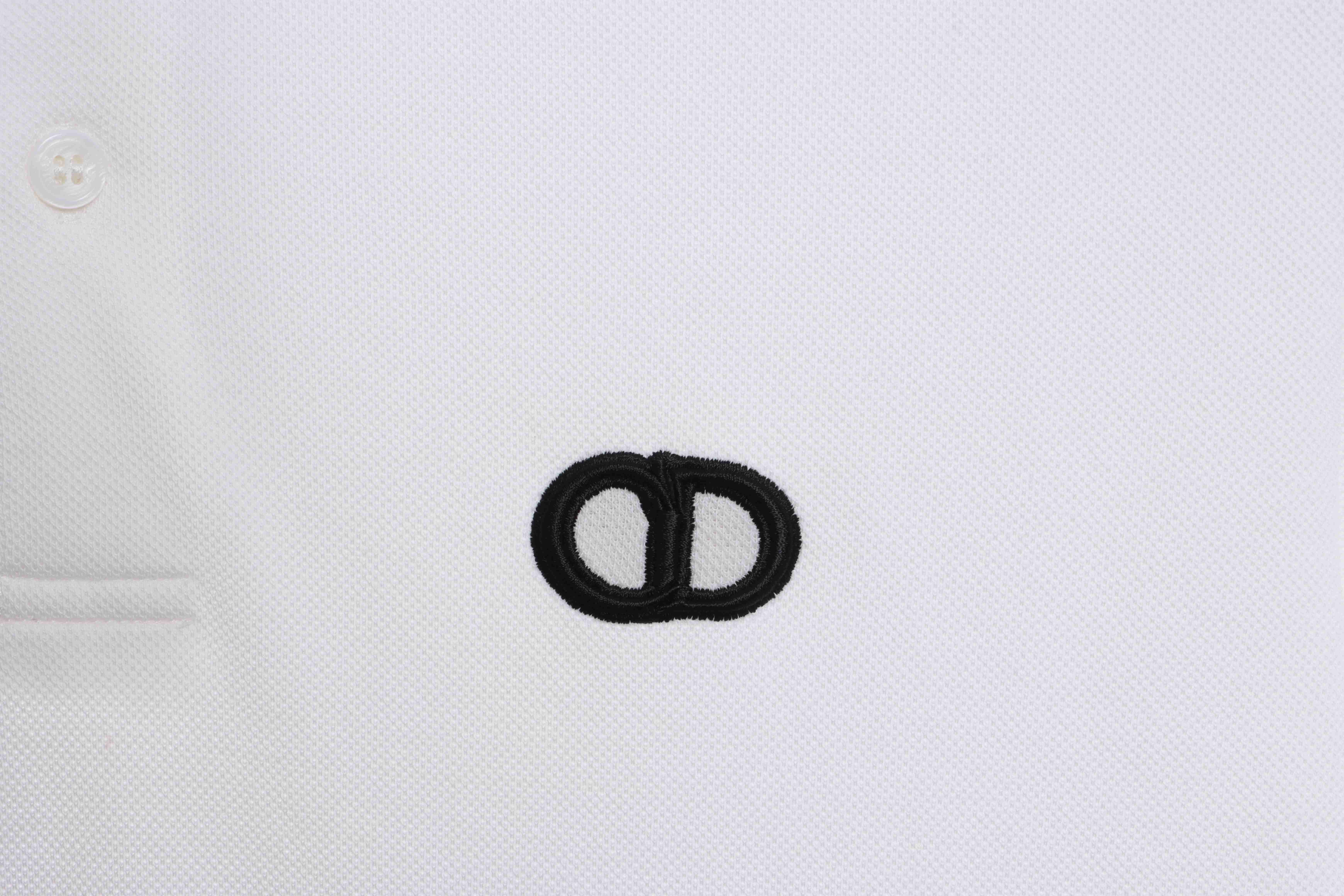 Dior double ring embroidery POLO white