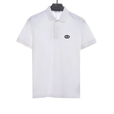 Dior double ring embroidery POLO white 01