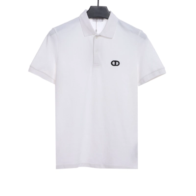 Dior double ring embroidery POLO white 01