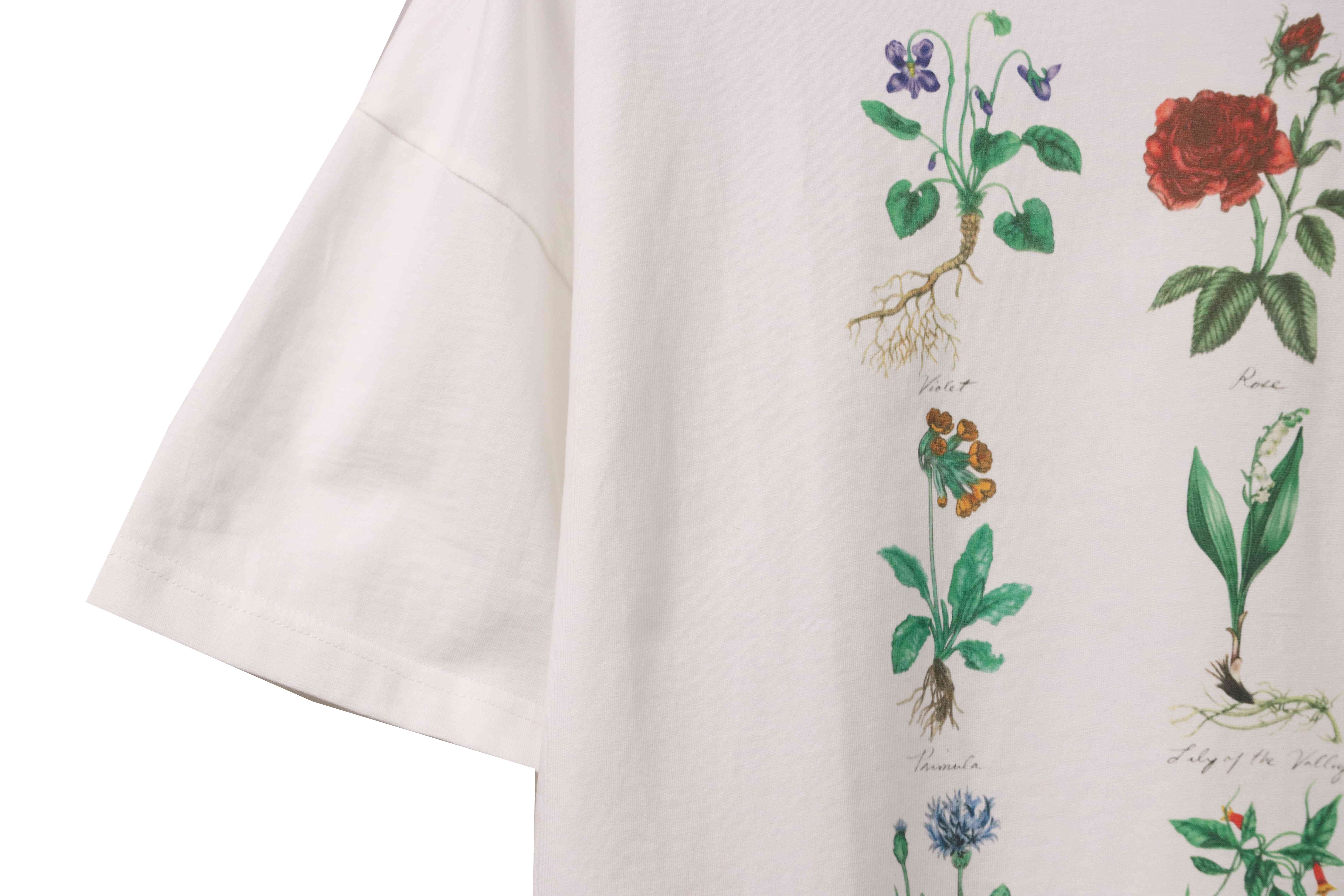 Dior Floral Specimen Print Short Sleeve White