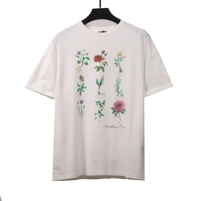 Dior Floral Specimen Print Short Sleeve White 01