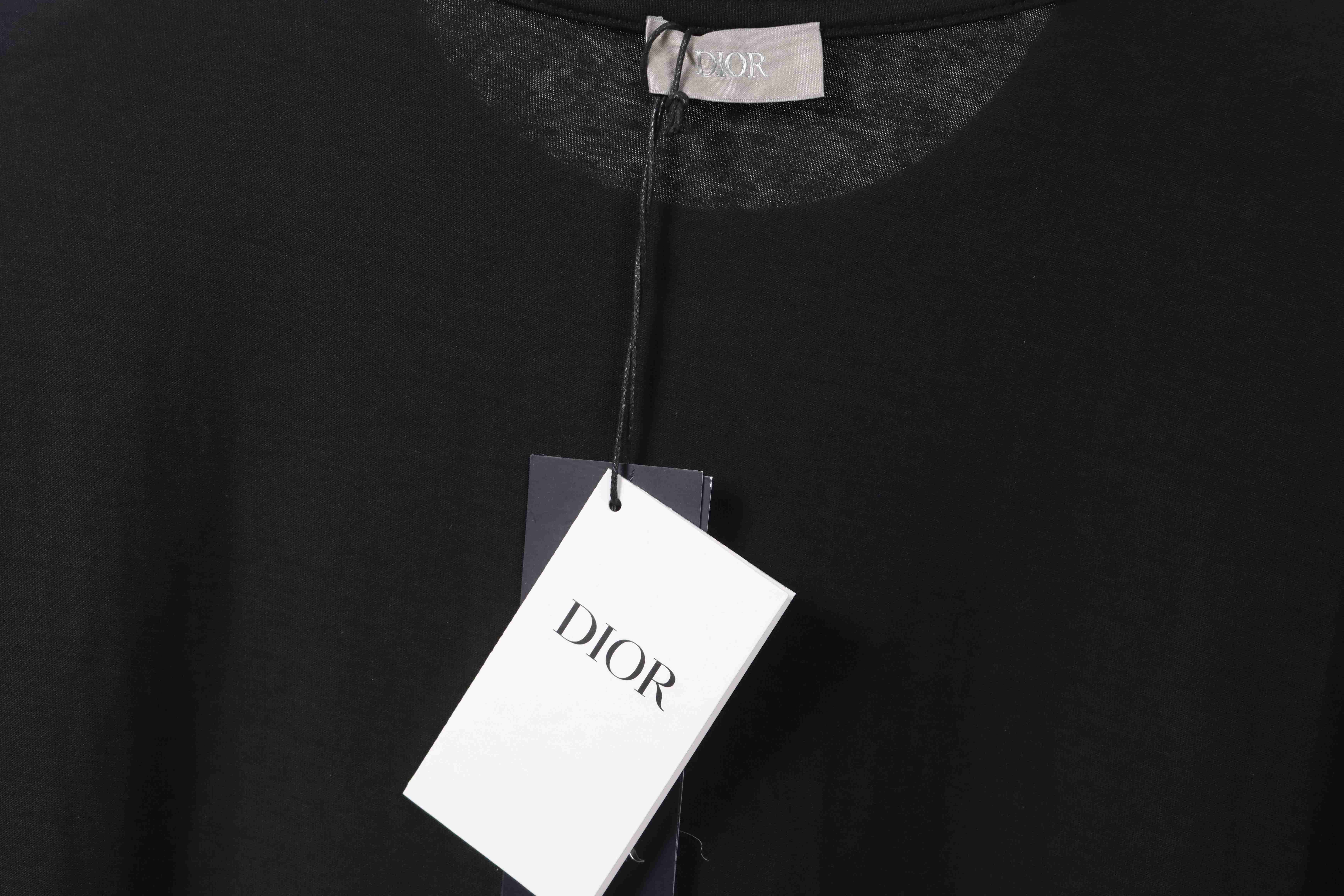 Dior Floral Specimen Print Short Sleeve Black