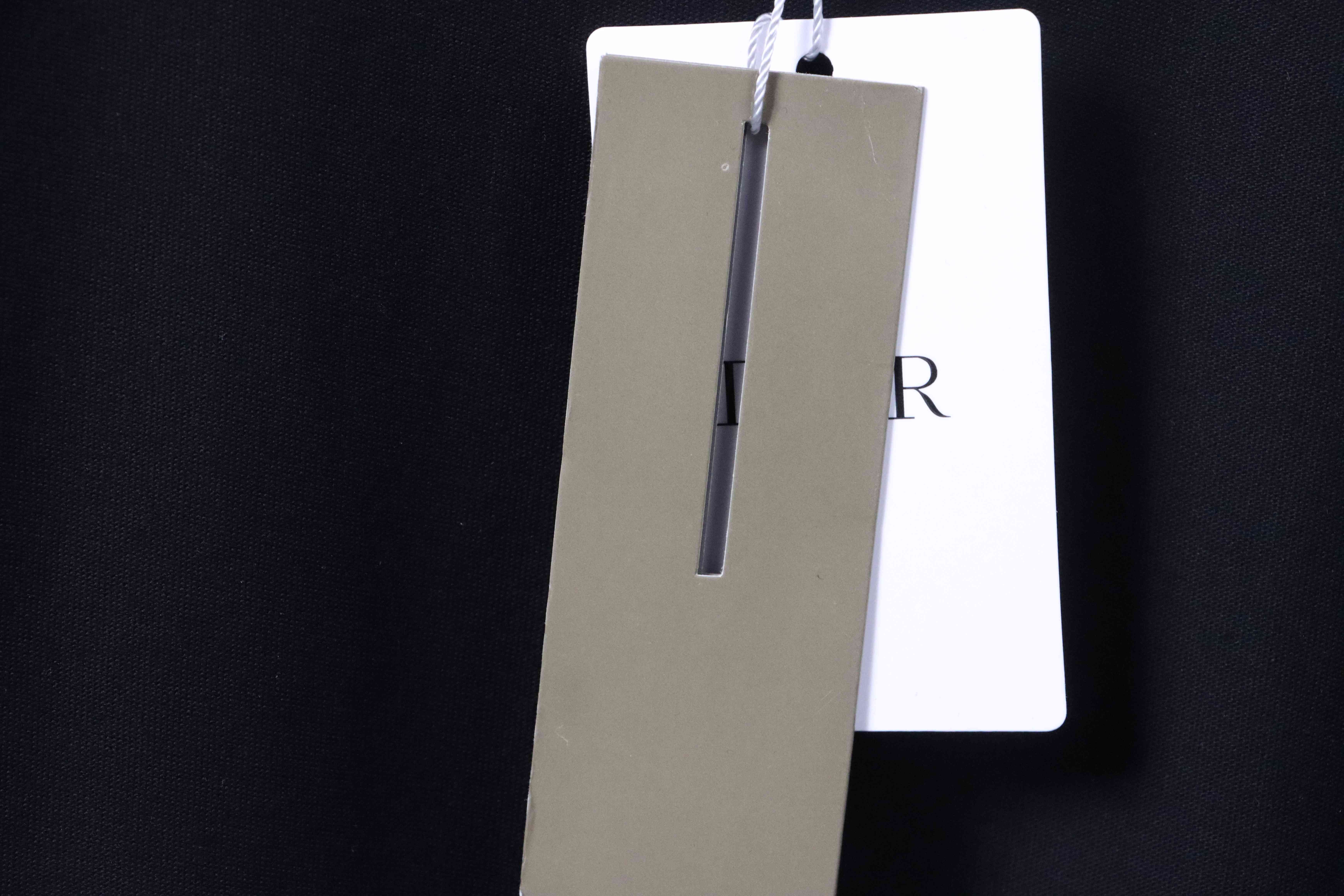 Dior floral white ink direct printing short sleeve black