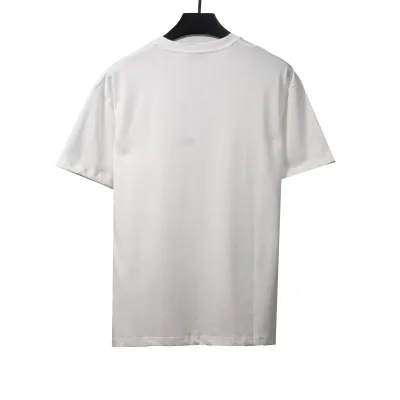 Dior floral white ink direct printing short sleeve White 02