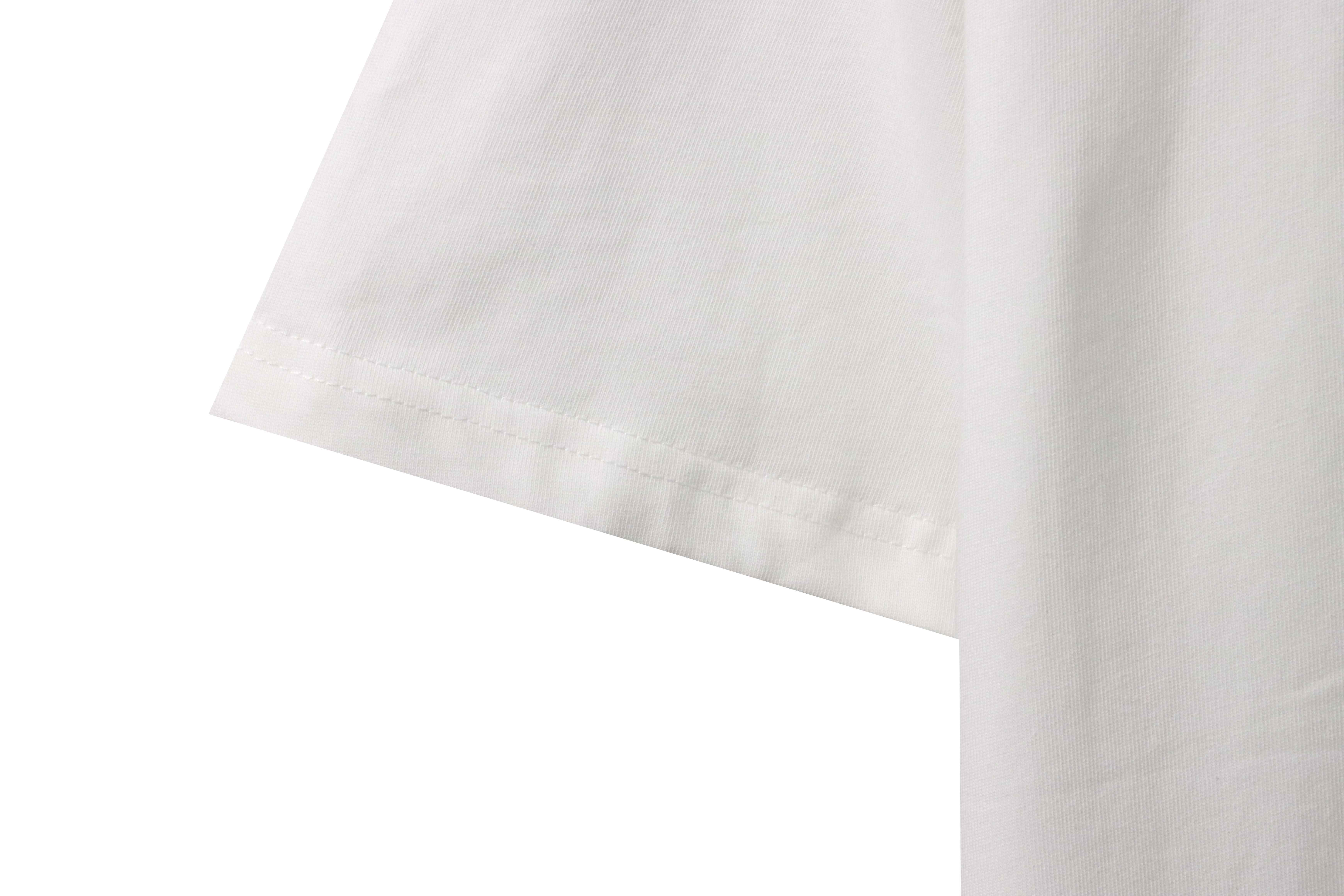 Dior floral white ink direct printing short sleeve White