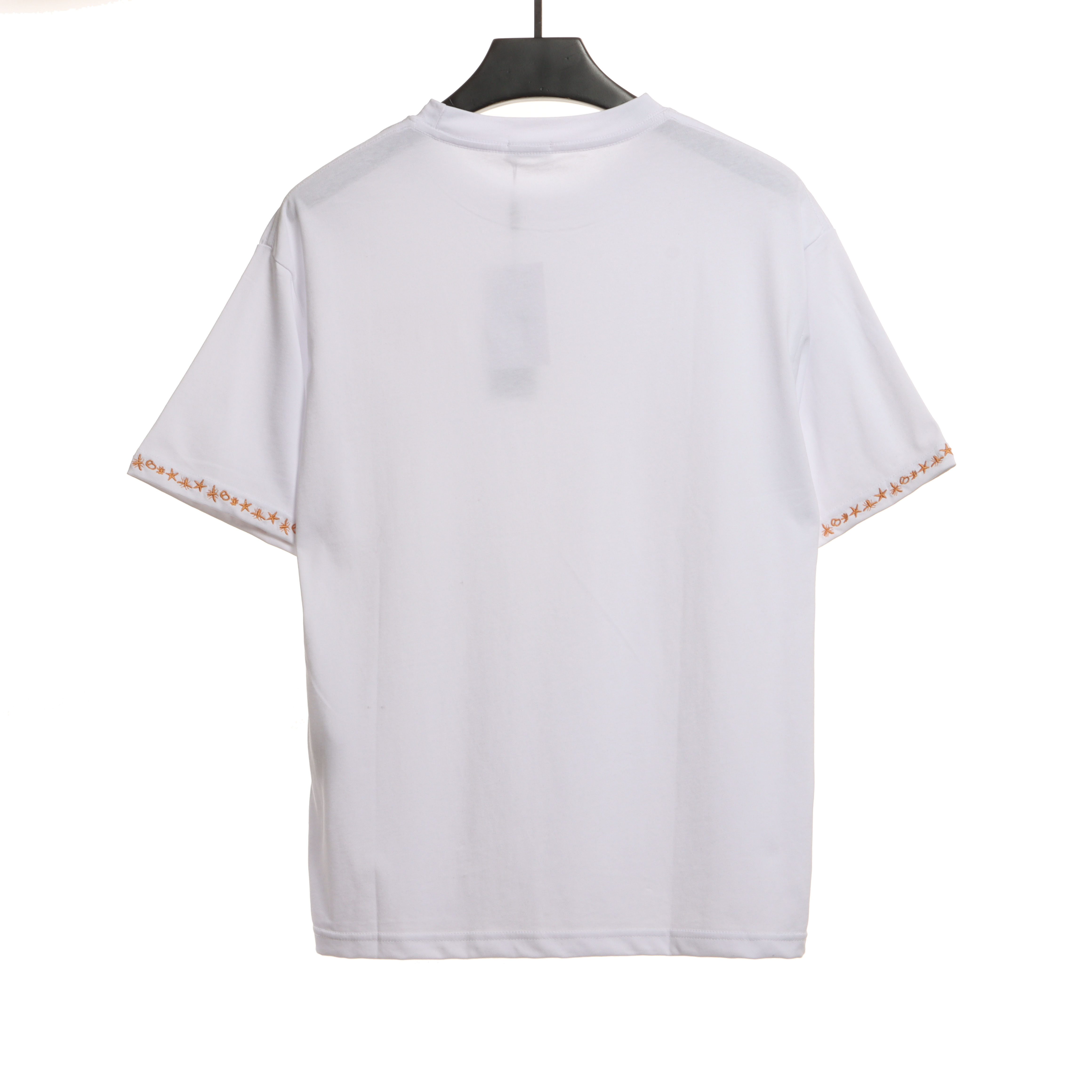 Dior gold embroidered CD short sleeve white