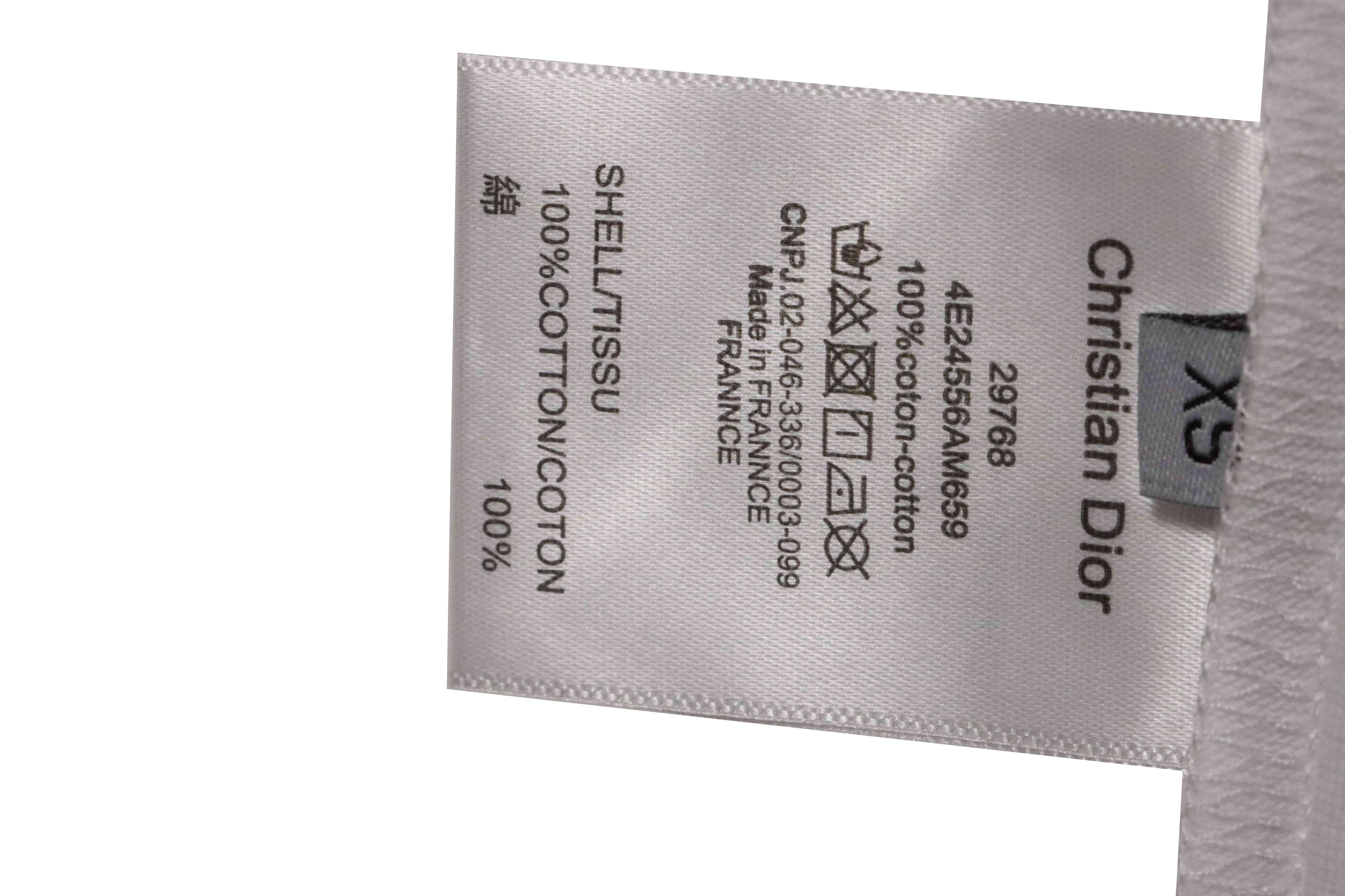 Dior Gradient Embroidered Short Sleeve White