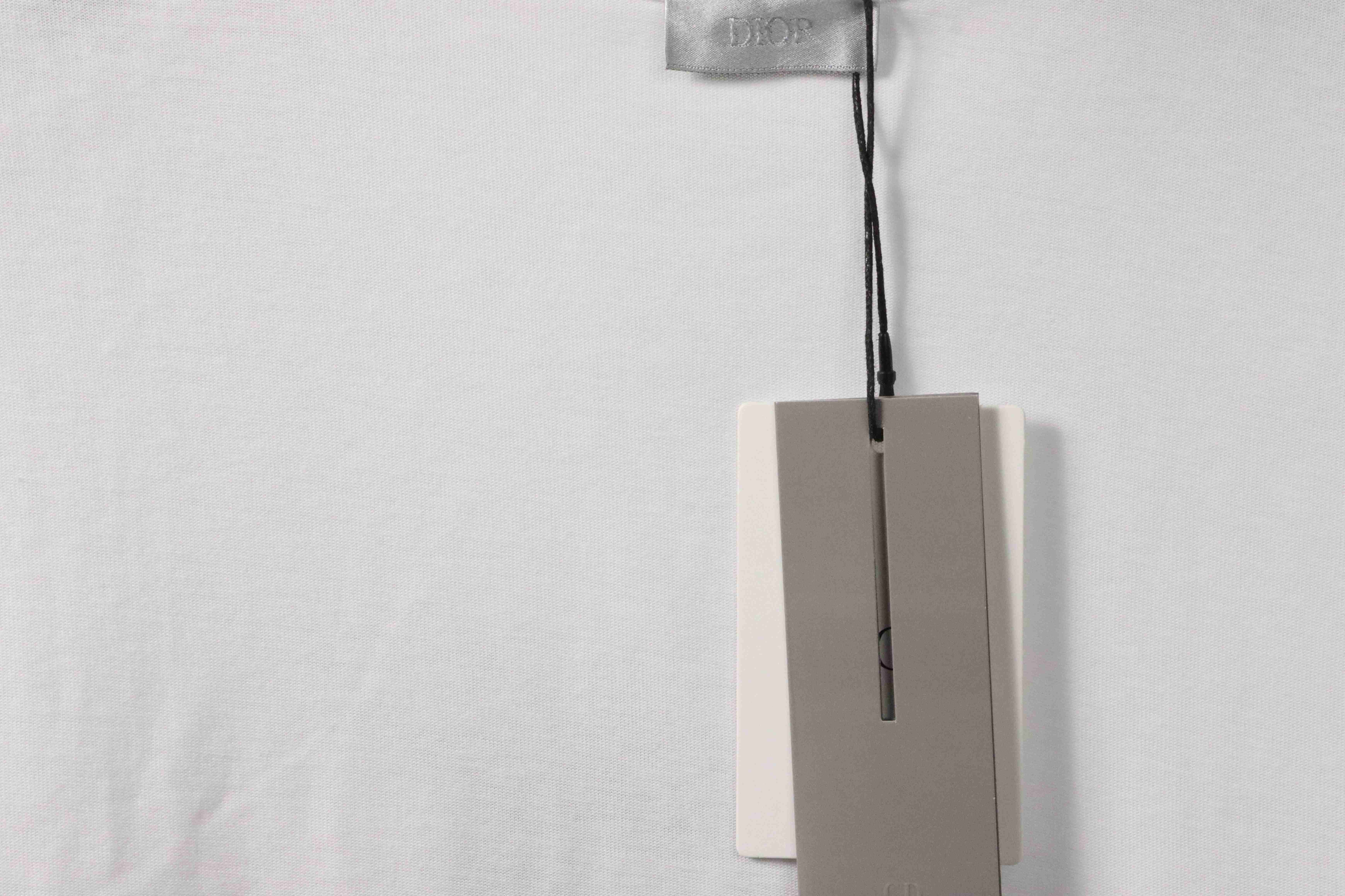 Dior Graffiti Letters Print Short Sleeve White