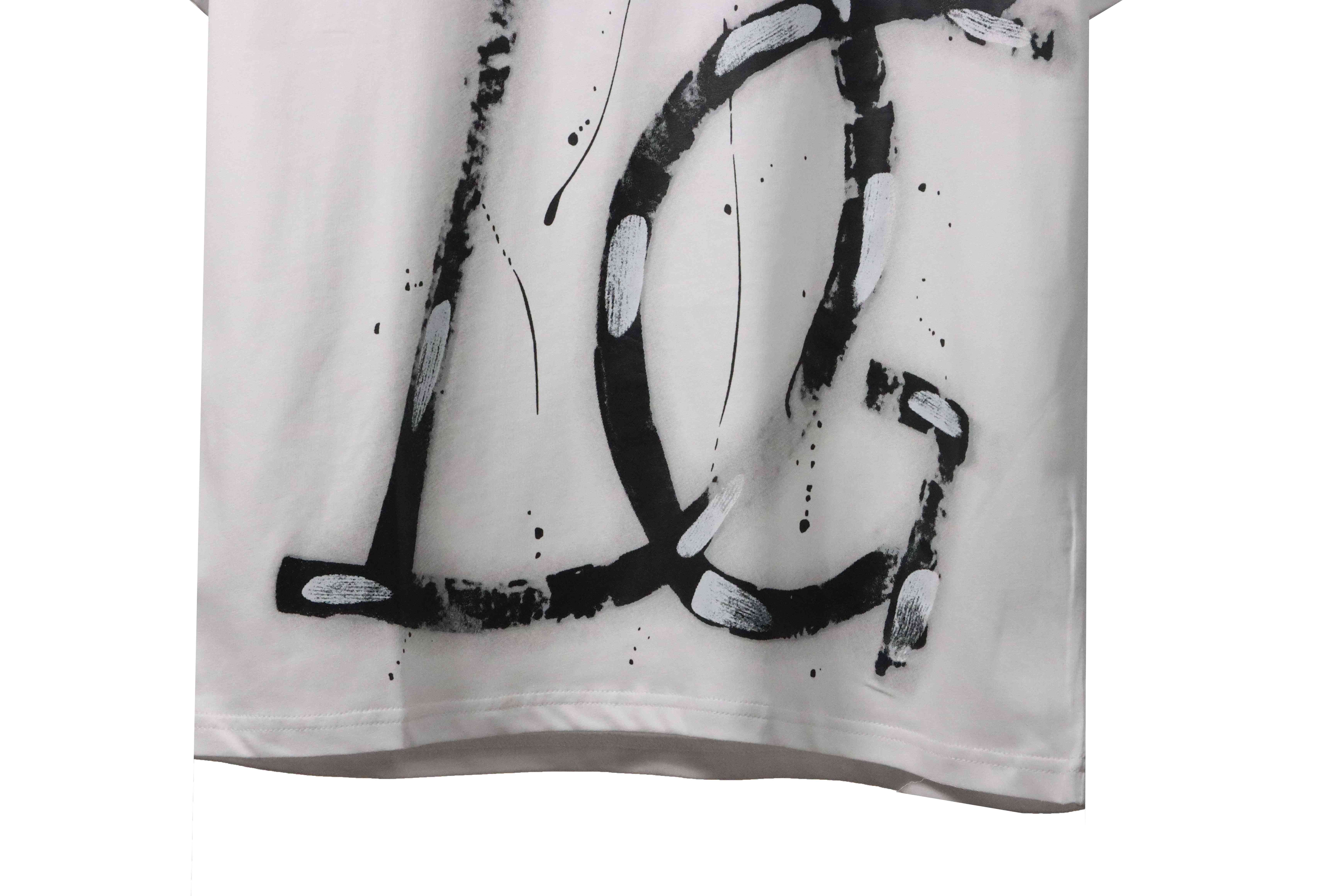Dior Graffiti Letters Print Short Sleeve White