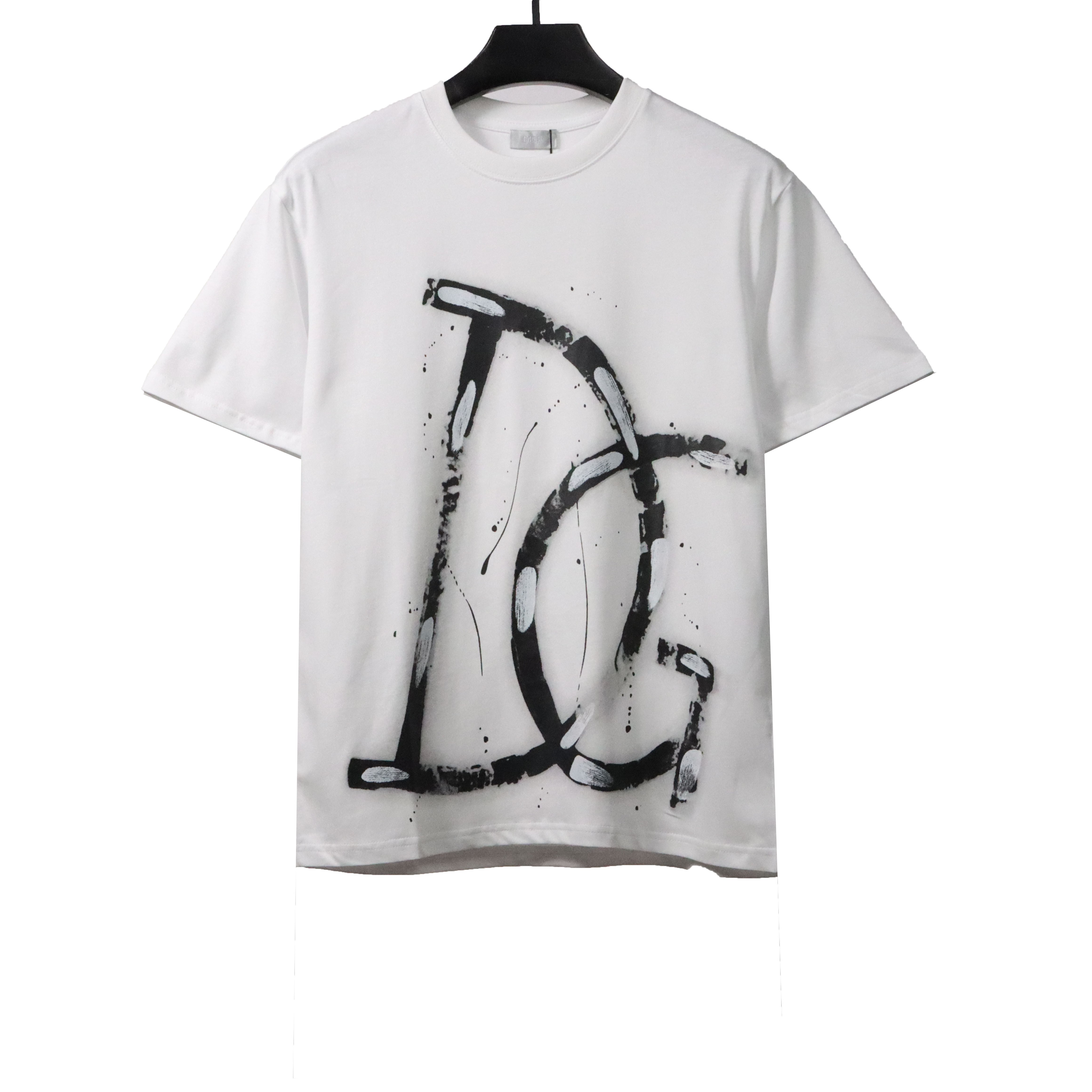 Dior Graffiti Letters Print Short Sleeve White