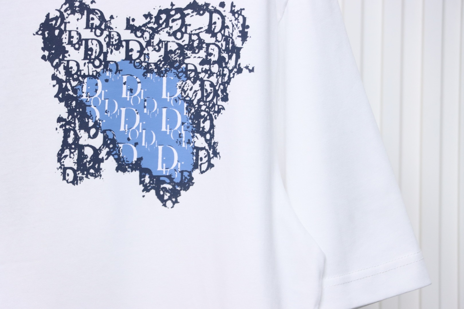 Dior Heart Print Short Sleeve White