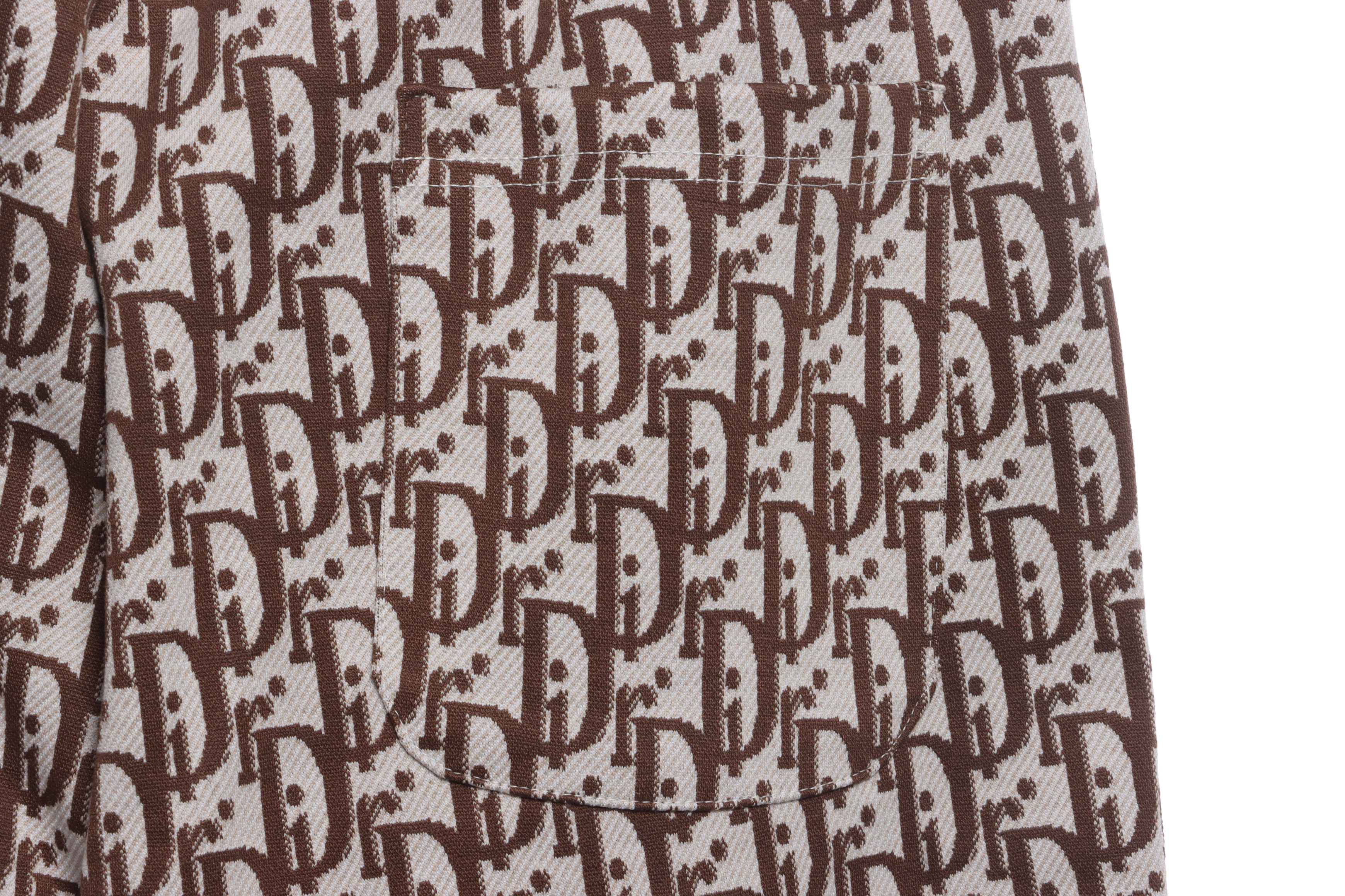 Dior LOGO jacquard shorts brown